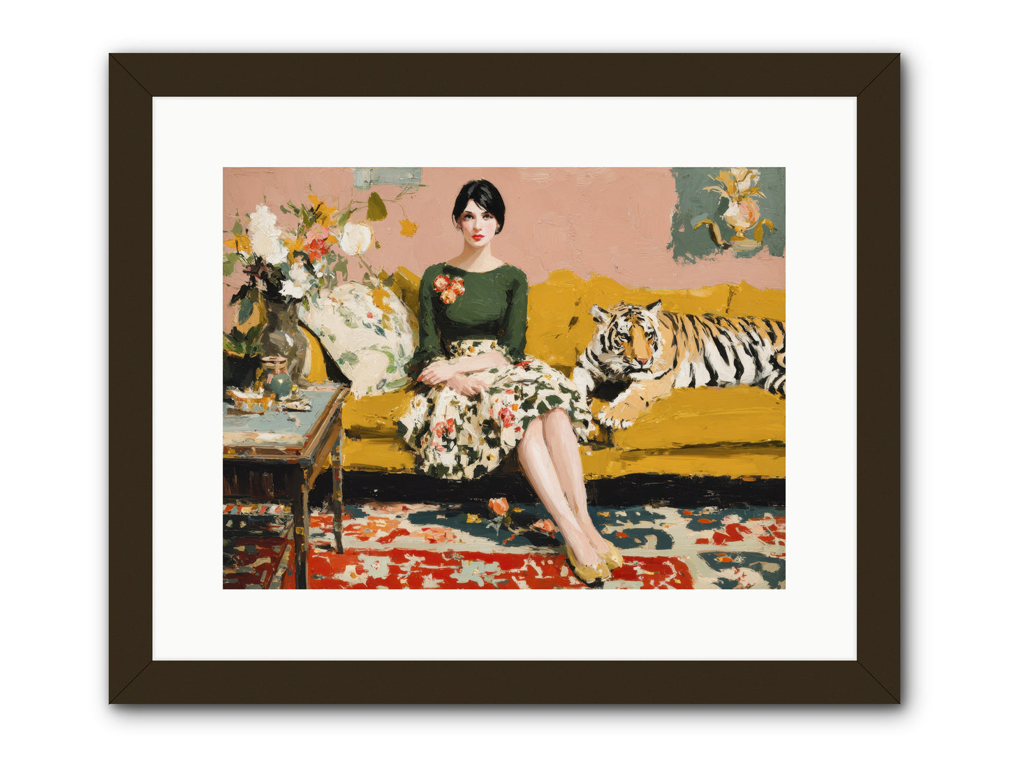 The Gilded Cursive-REZ -- Framed Print - Black 16x12