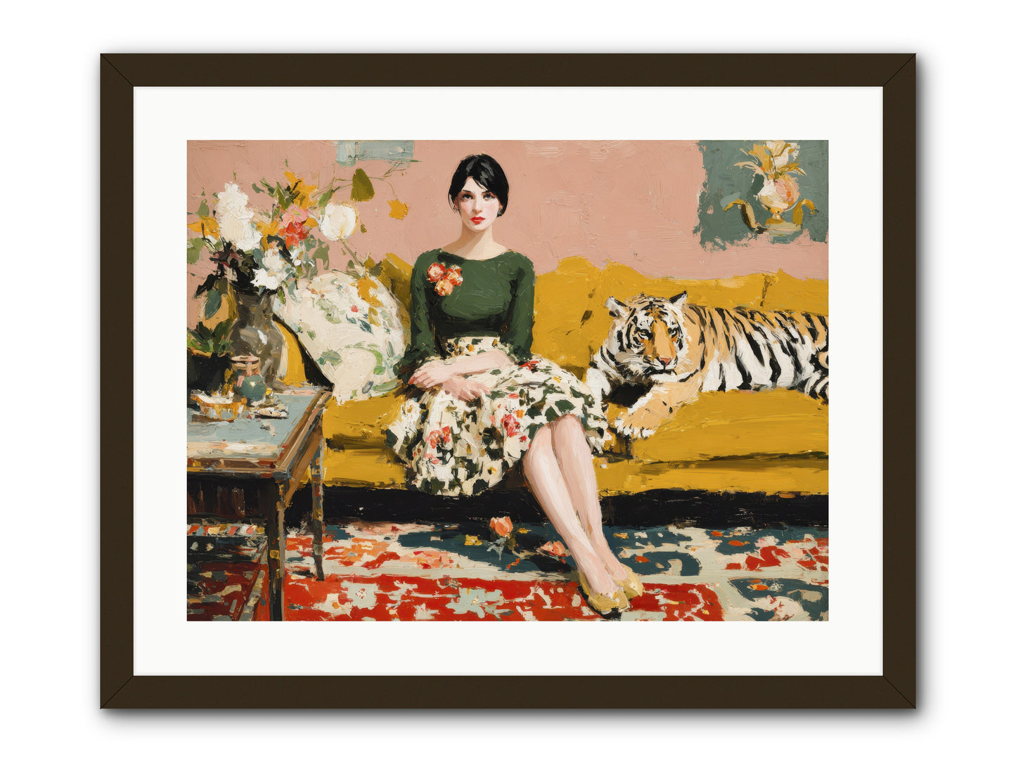 The Gilded Cursive-REZ -- Framed Print - Black 24x18
