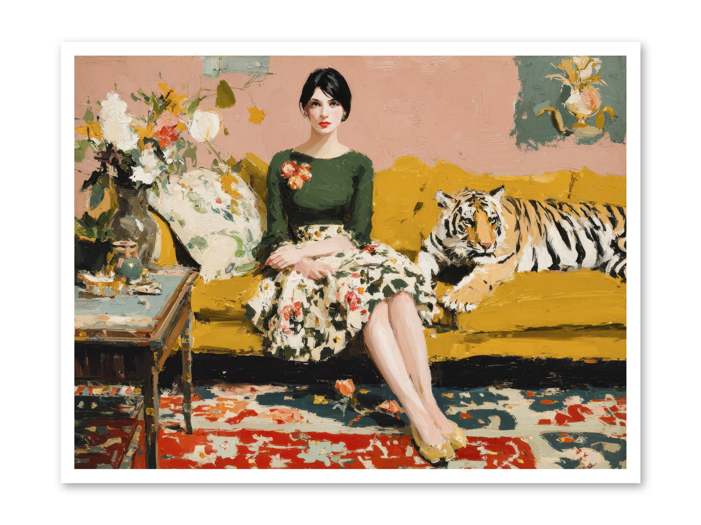 The Gilded Cursive-REZ -- Loose Canvas Print 40x30