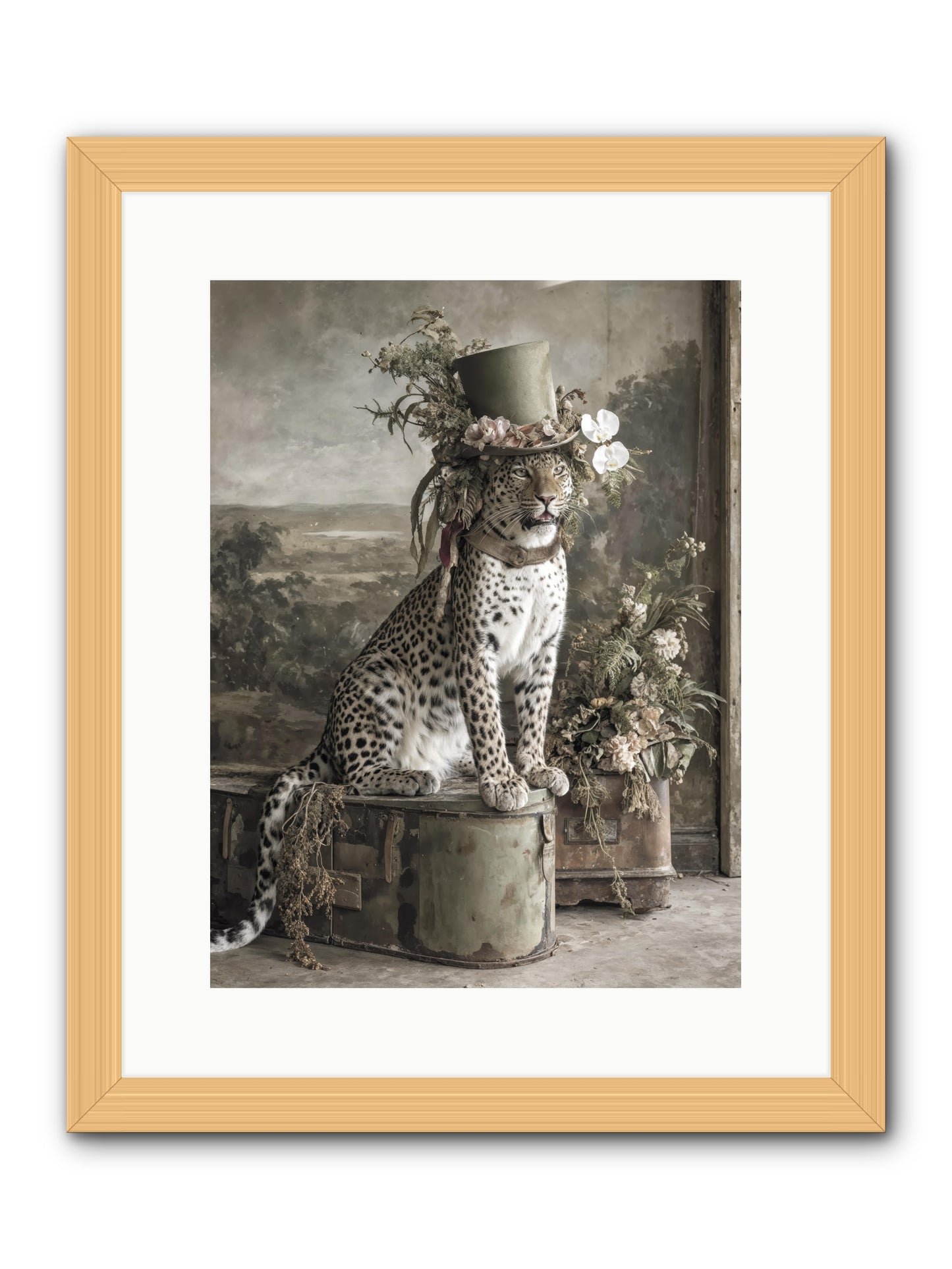 The Gilded Manuscript -- Framed Print - Natural 12x16