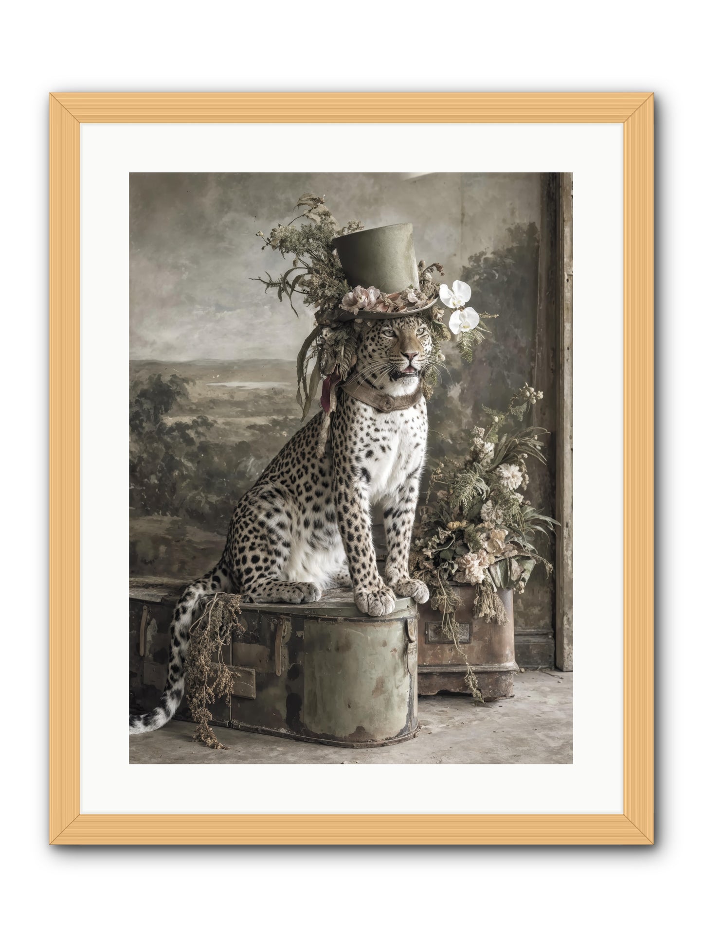 The Gilded Manuscript -- Framed Print - Natural 18x24