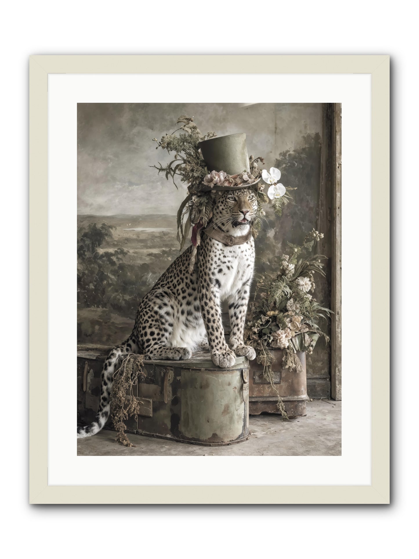 The Gilded Manuscript -- Framed Print - White 18x24