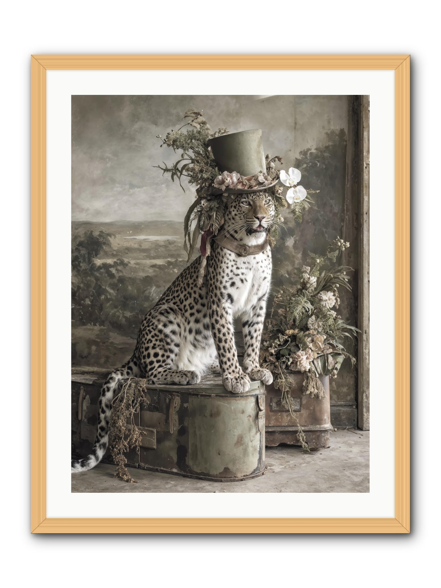 The Gilded Manuscript -- Framed Print - Natural 24x32