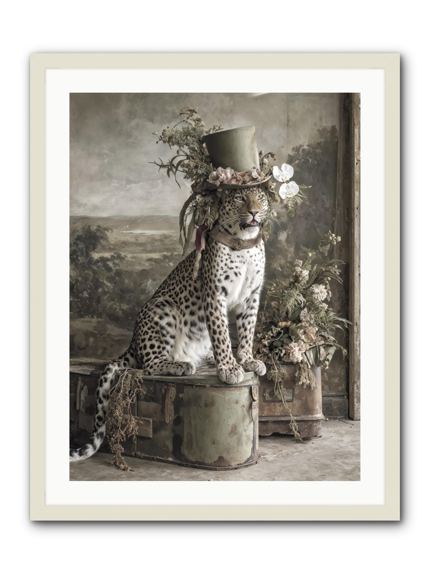 The Gilded Manuscript -- Framed Print - White 24x32