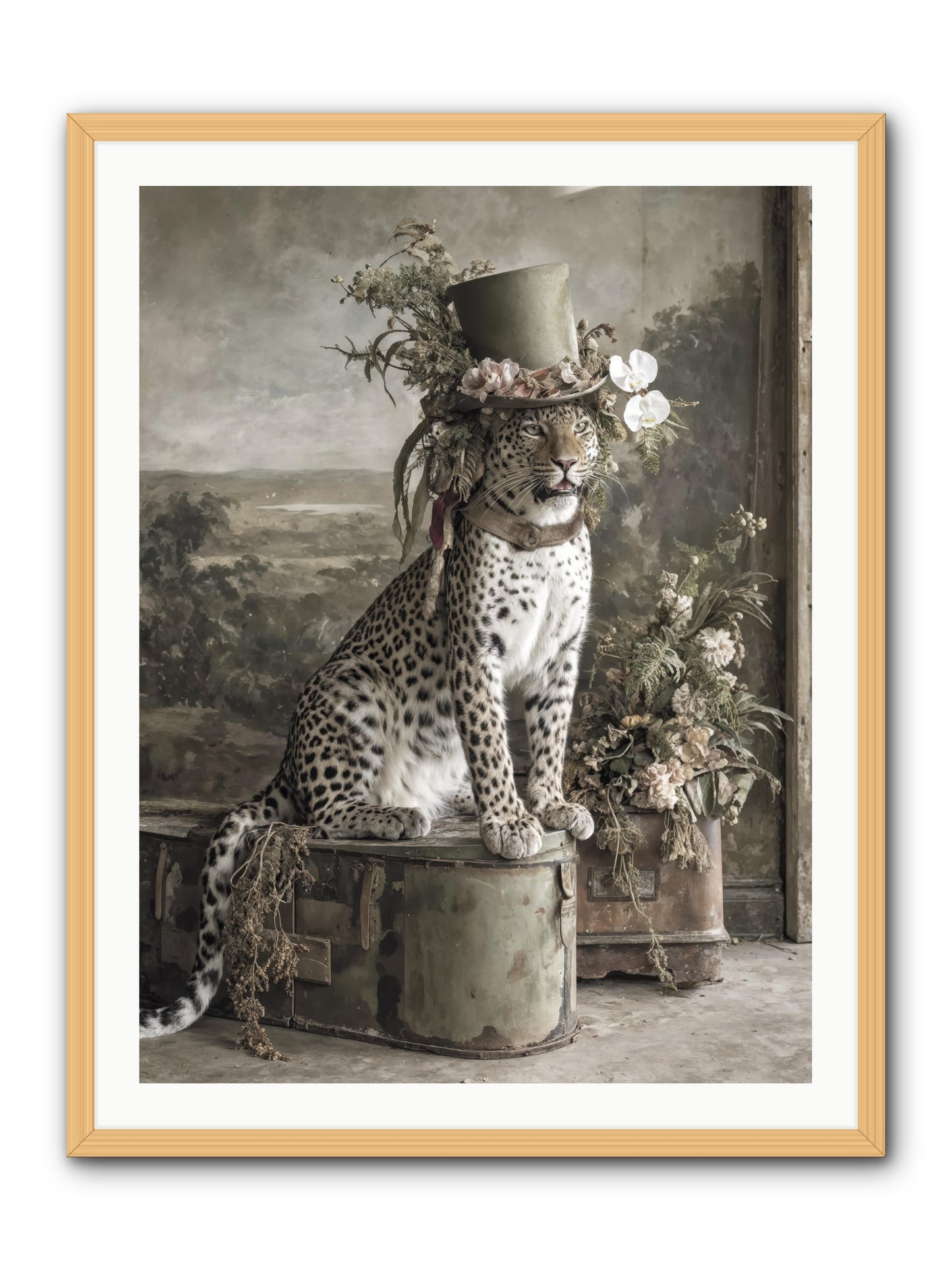 The Gilded Manuscript -- Framed Print - Natural 30x40