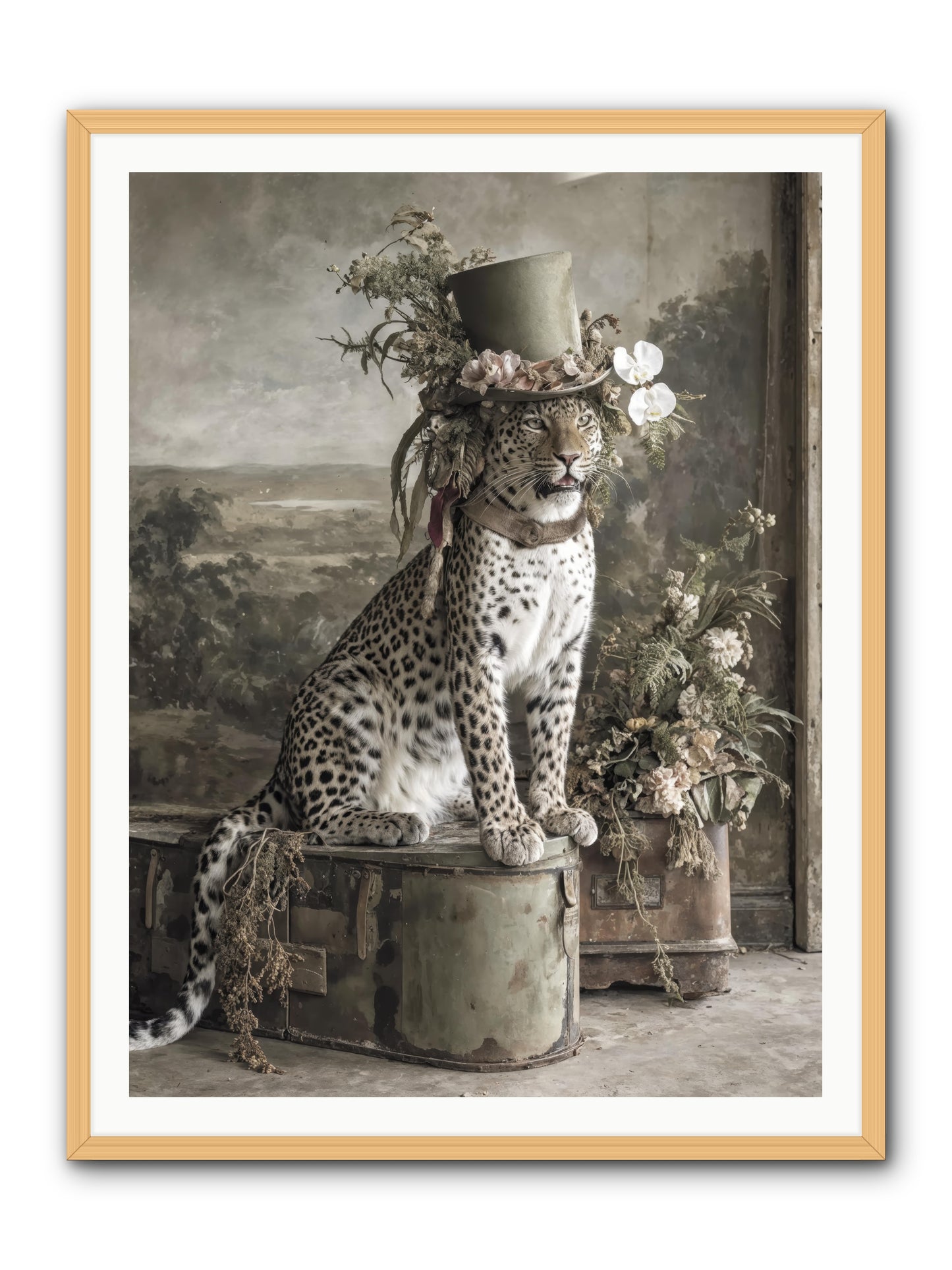 The Gilded Manuscript -- Framed Print - Natural 36x48