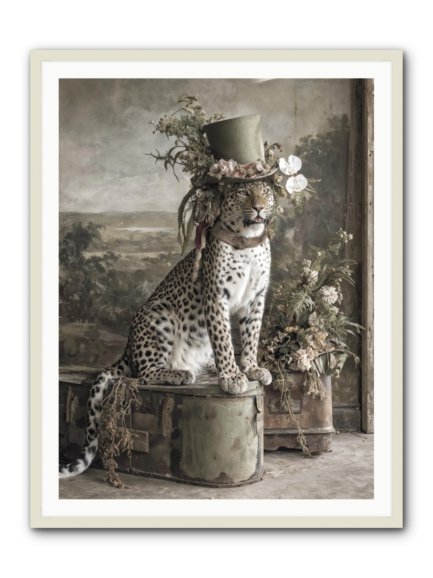 The Gilded Manuscript -- Framed Print - White 36x48
