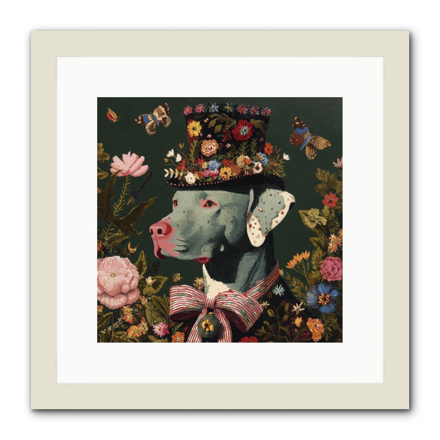 The Gilded Poppy -- Framed Print - White 12x12