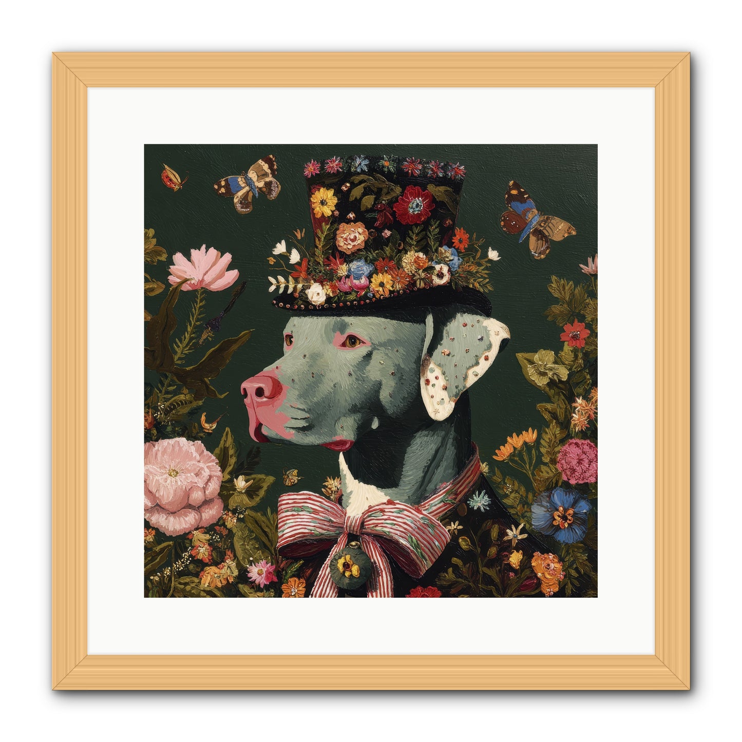 The Gilded Poppy -- Framed Print - Natural 16x16