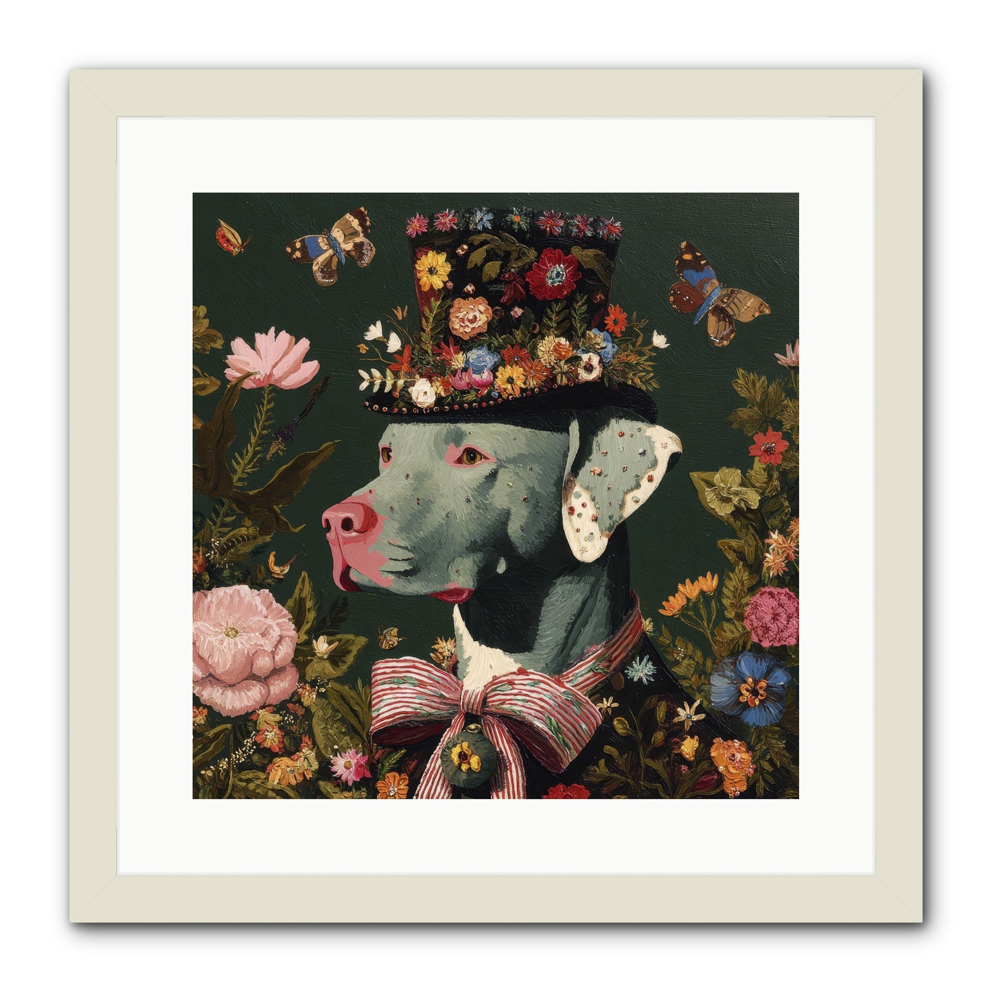 The Gilded Poppy -- Framed Print - White 16x16