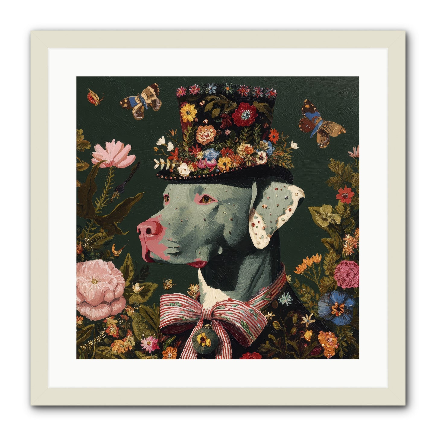 The Gilded Poppy -- Framed Print - White 20x20