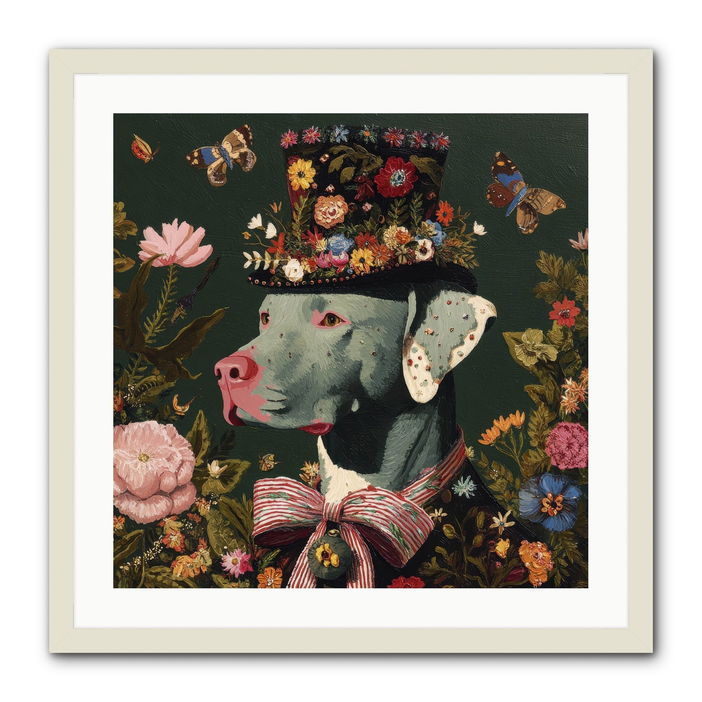 The Gilded Poppy -- Framed Print - White 24x24