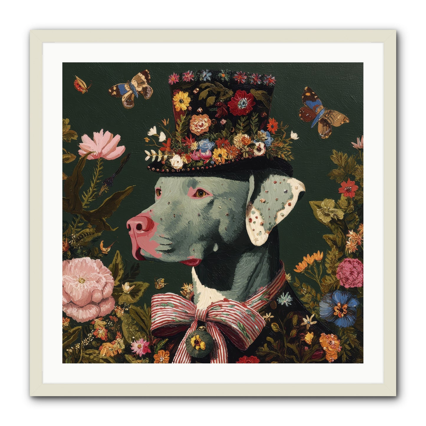 The Gilded Poppy -- Framed Print - White 30x30
