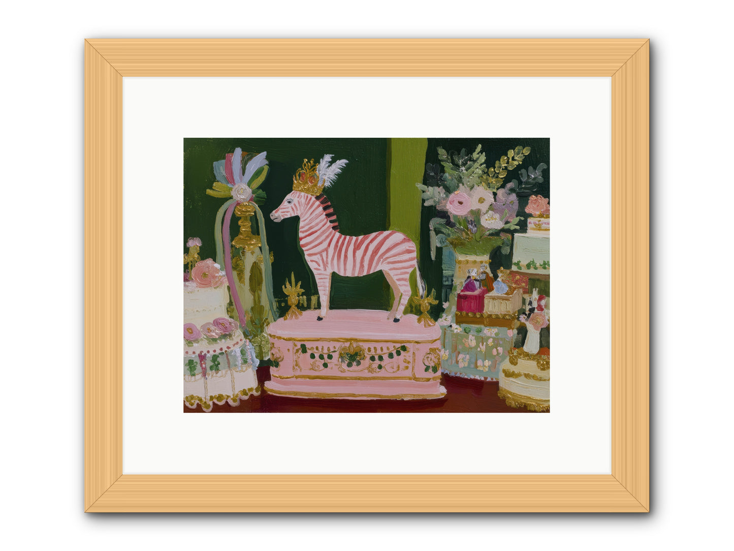 The Glittering Arrival -- Framed Print - Natural 12x9