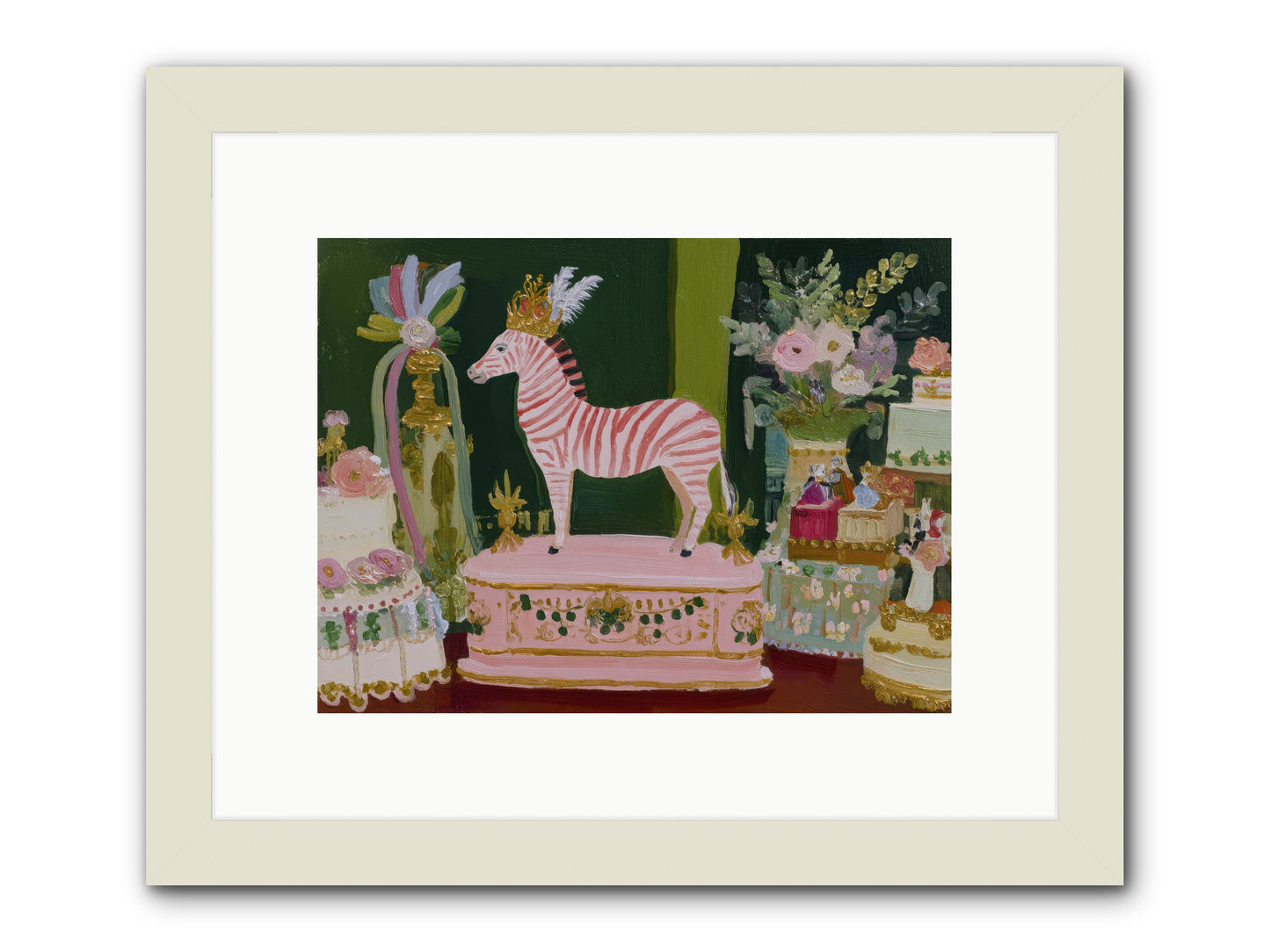 The Glittering Arrival -- Framed Print - White 12x9