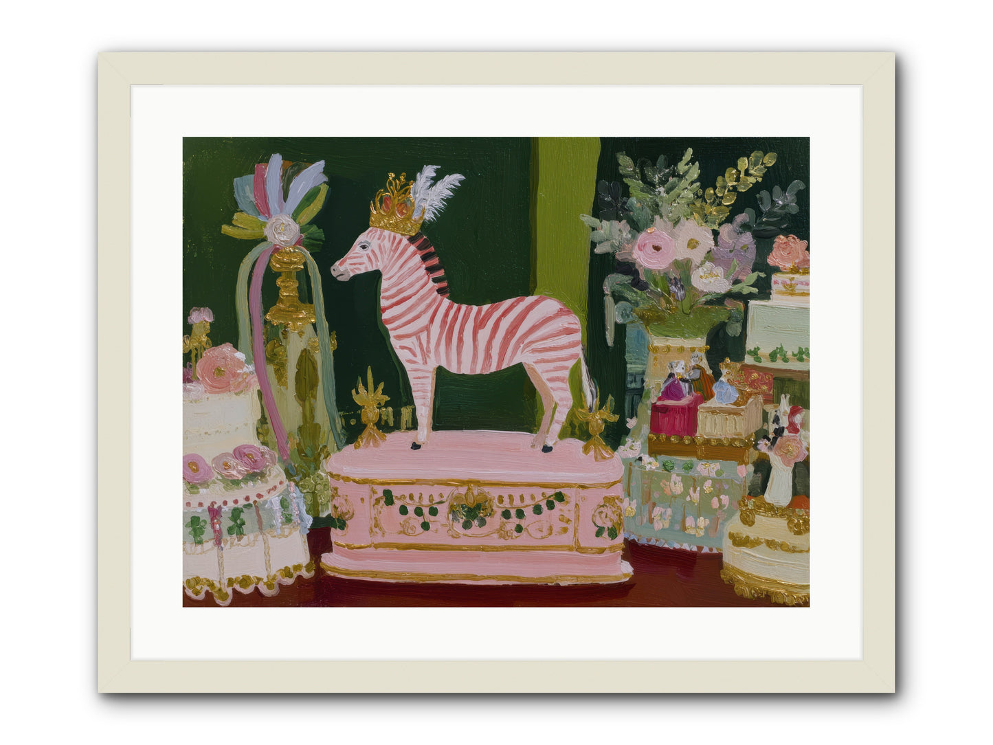 The Glittering Arrival -- Framed Print - White 24x18