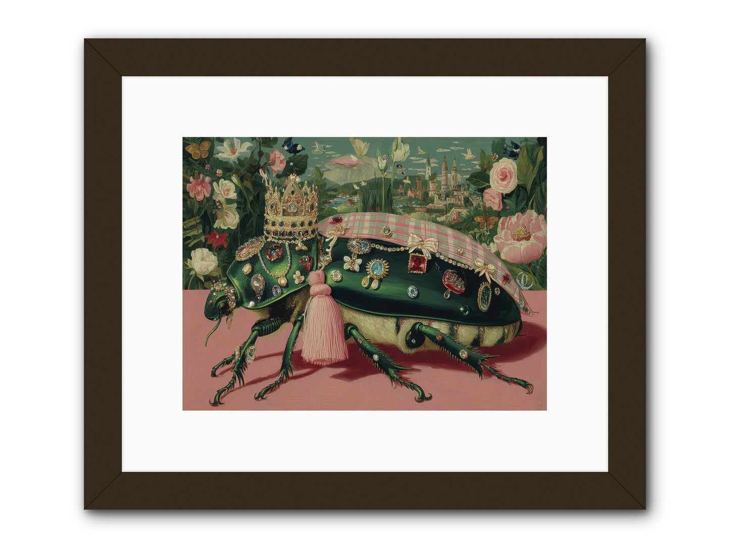 The Glittering Pilgrimage -- Framed Print - Black 12x9