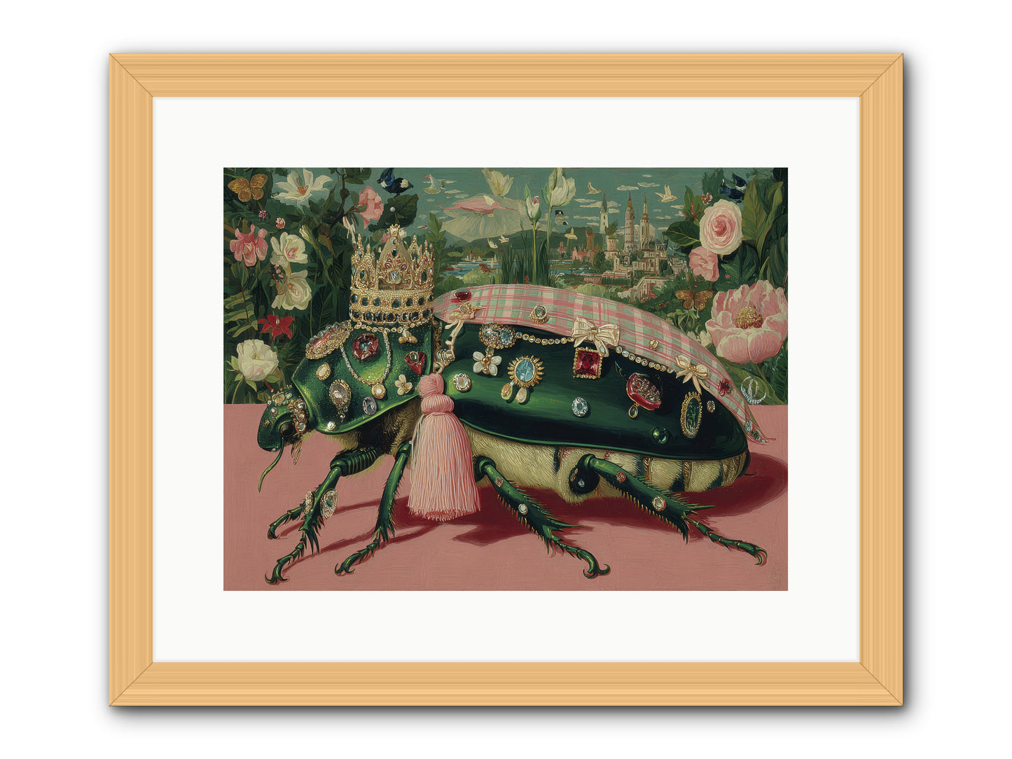 The Glittering Pilgrimage -- Framed Print - Natural 16x12