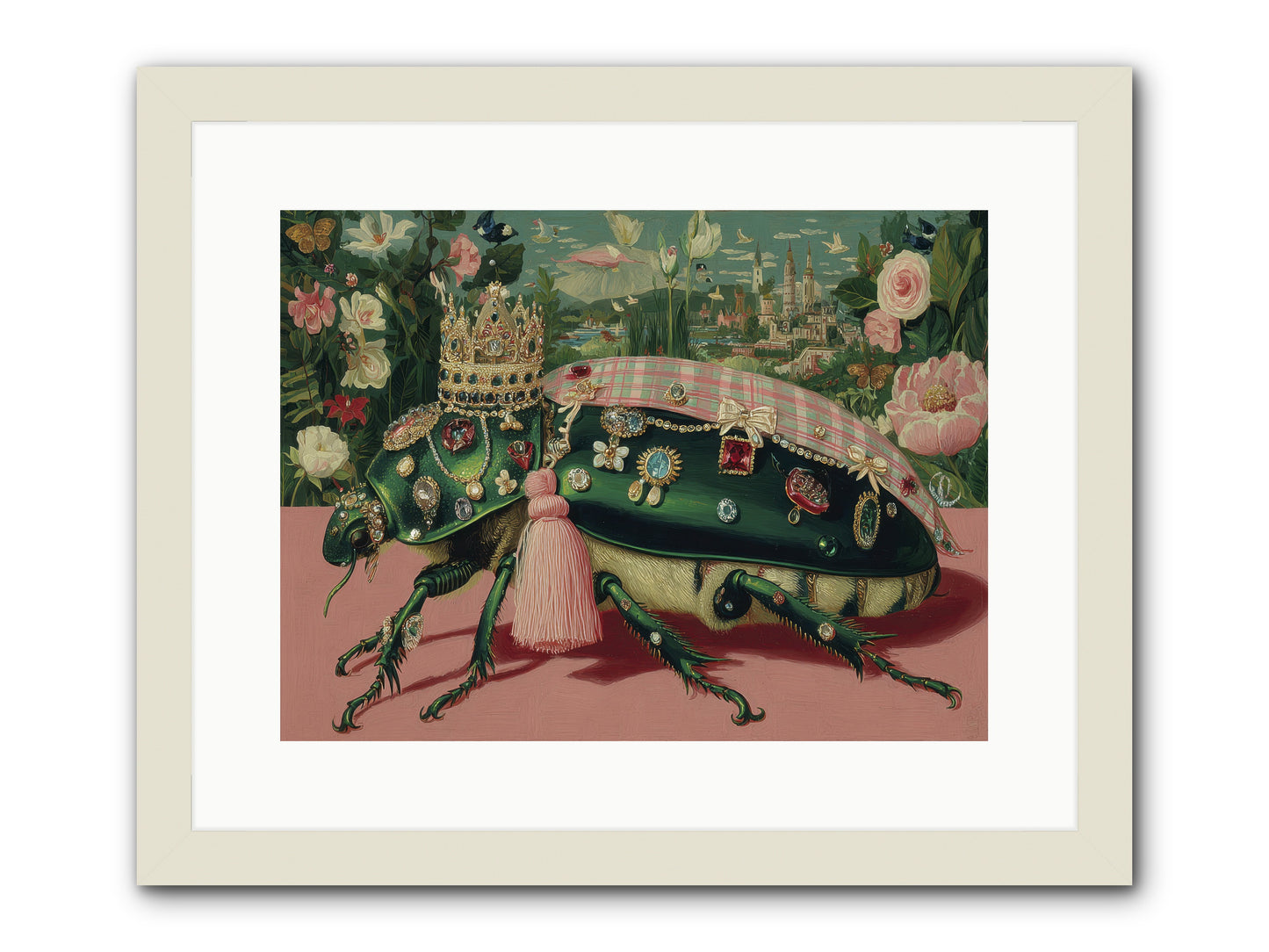 The Glittering Pilgrimage -- Framed Print - White 16x12