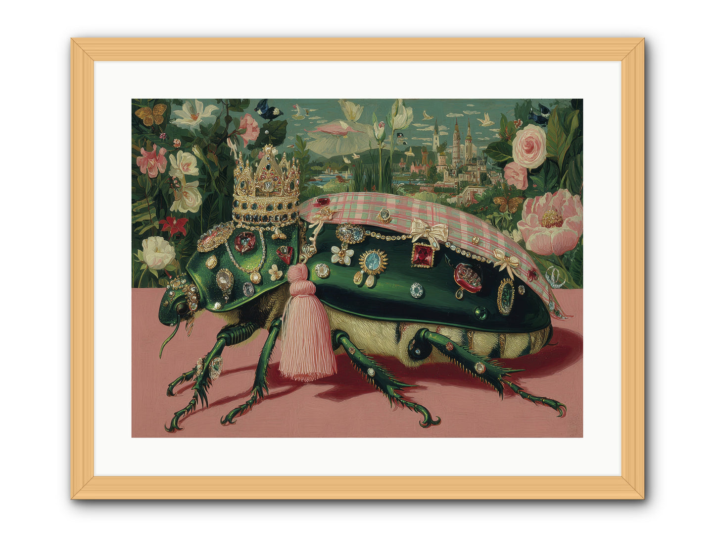 The Glittering Pilgrimage -- Framed Print - Natural 24x18