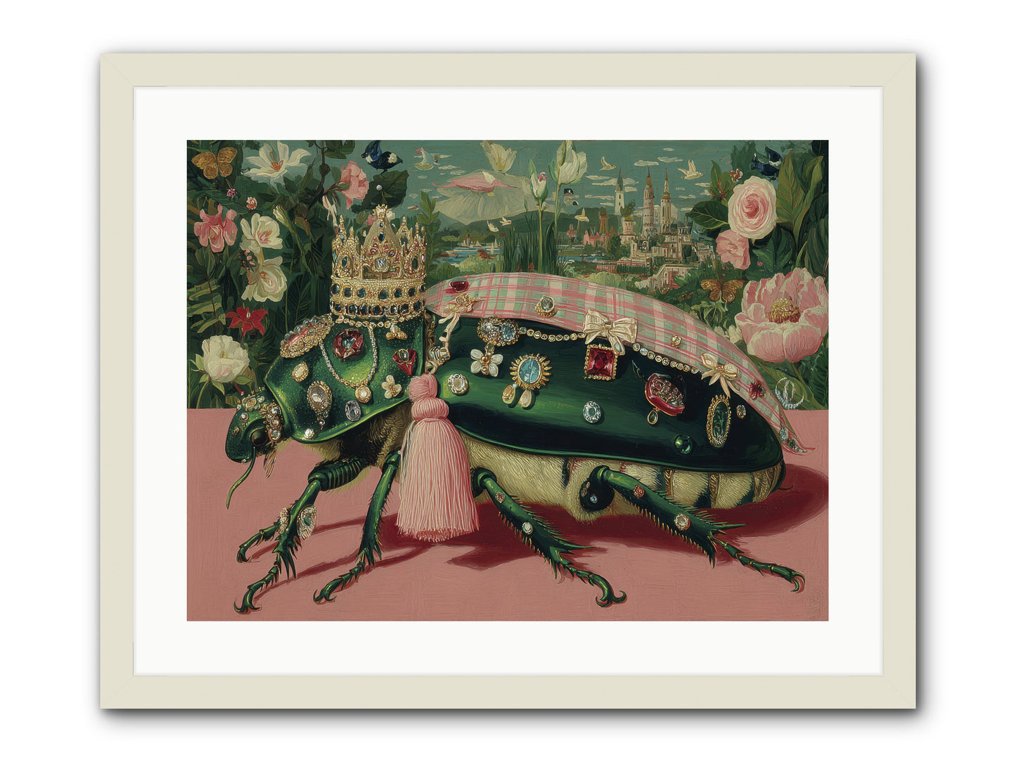 The Glittering Pilgrimage -- Framed Print - White 24x18