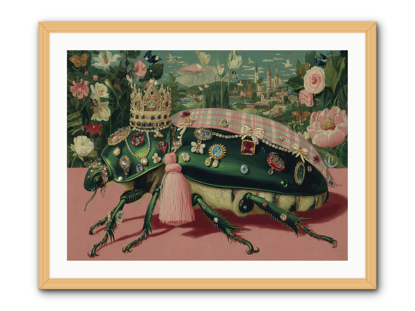 The Glittering Pilgrimage -- Framed Print - Natural 32x24