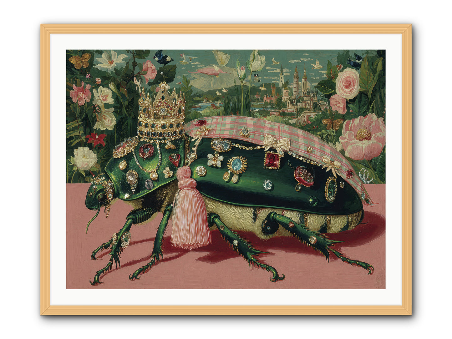 The Glittering Pilgrimage -- Framed Print - Natural 40x30