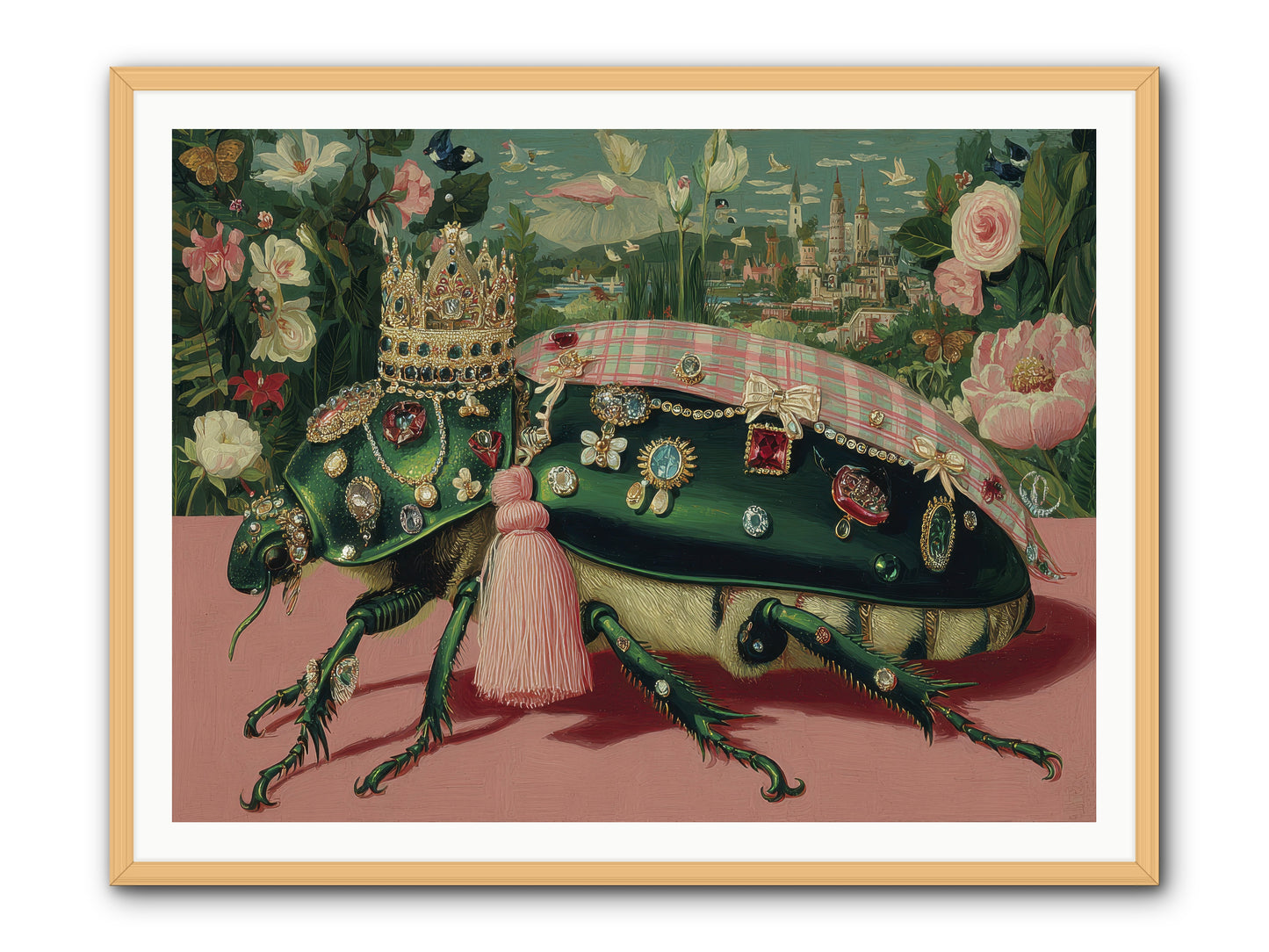 The Glittering Pilgrimage -- Framed Print - Natural 48x36
