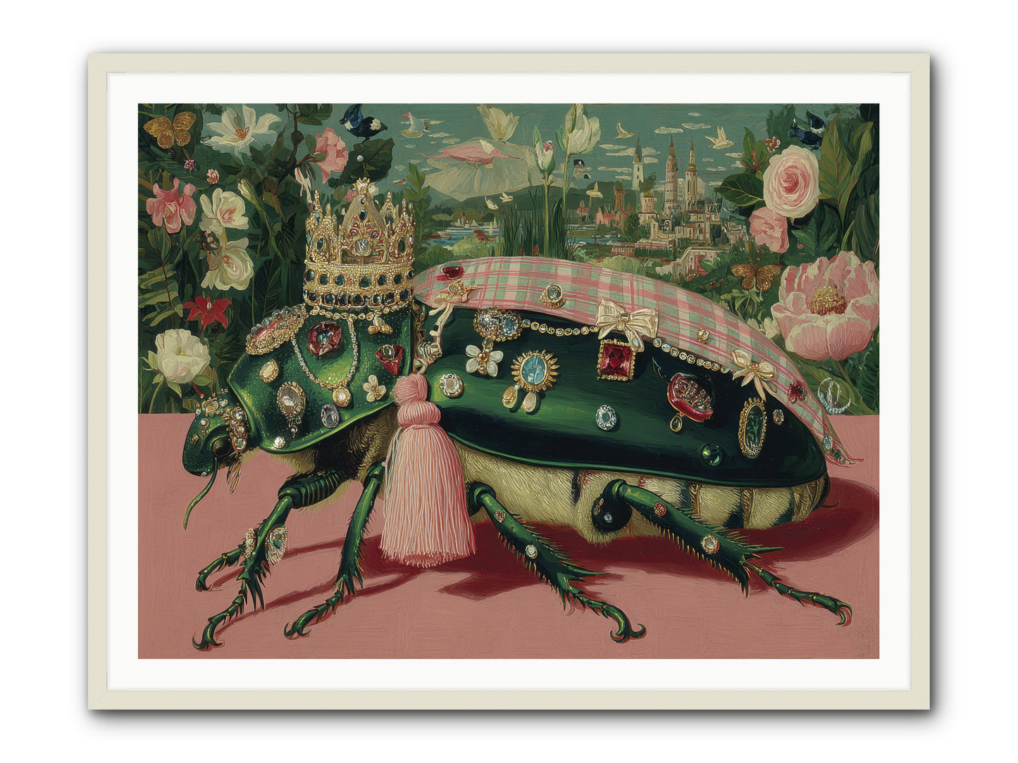The Glittering Pilgrimage -- Framed Print - White 48x36