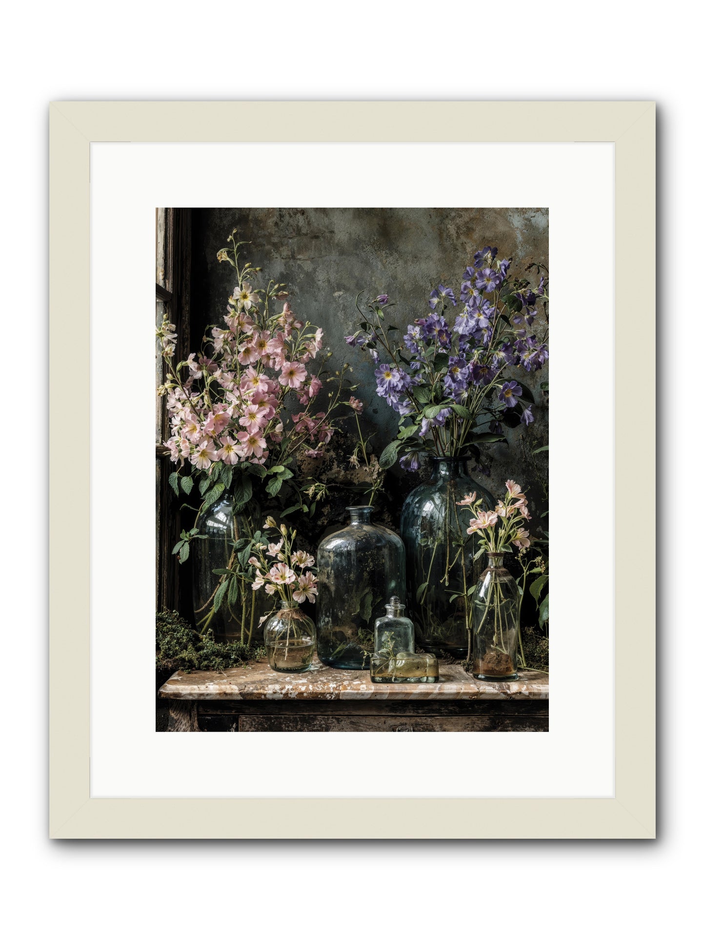 The Gluttony of Grace -- Framed Print - White 12x16