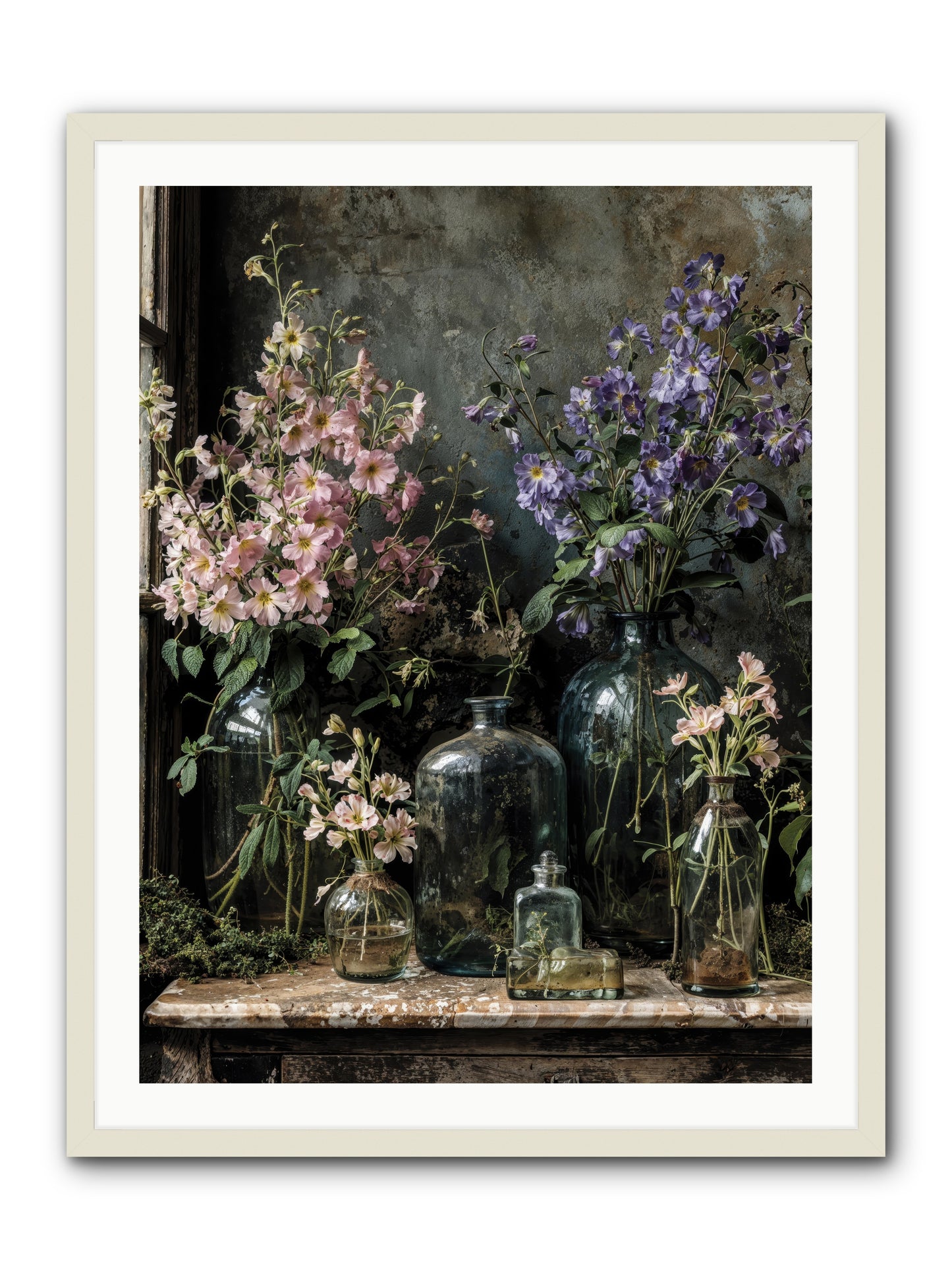 The Gluttony of Grace -- Framed Print - White 30x40