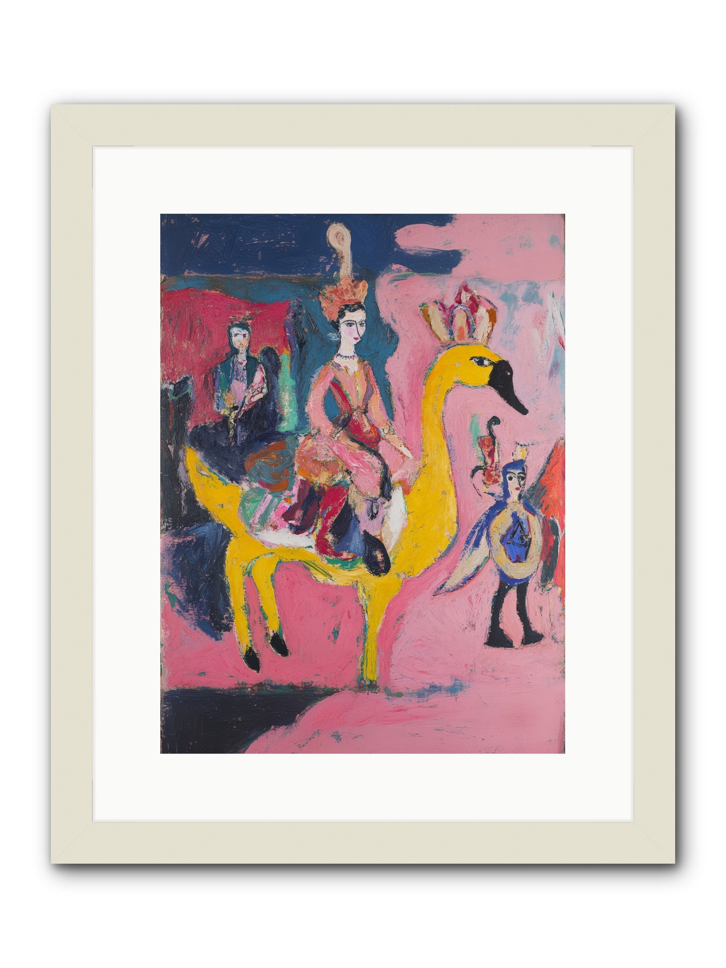 The Golden Chariot -- Framed Print - White 12x16