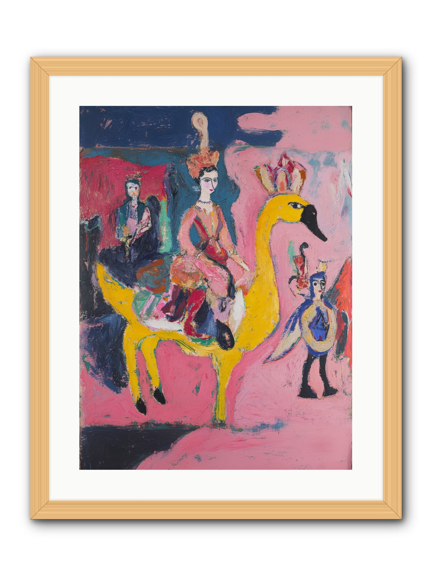 The Golden Chariot -- Framed Print - Natural 18x24