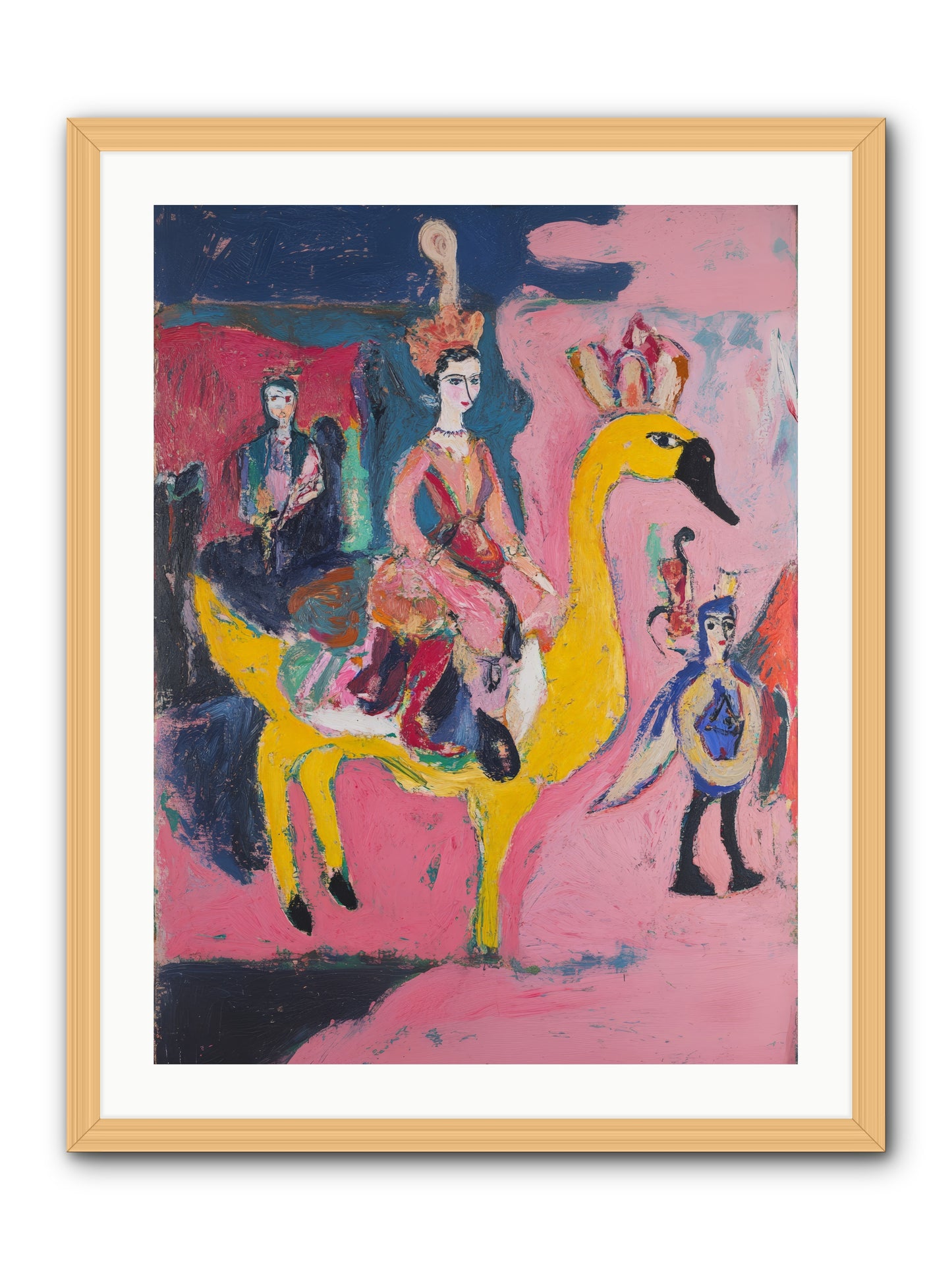 The Golden Chariot -- Framed Print - Natural 24x32