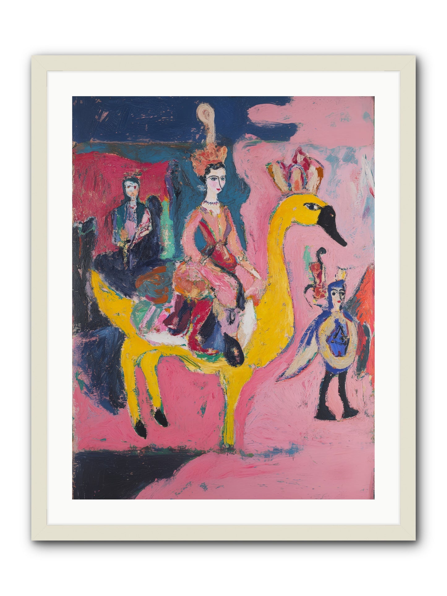 The Golden Chariot -- Framed Print - White 24x32