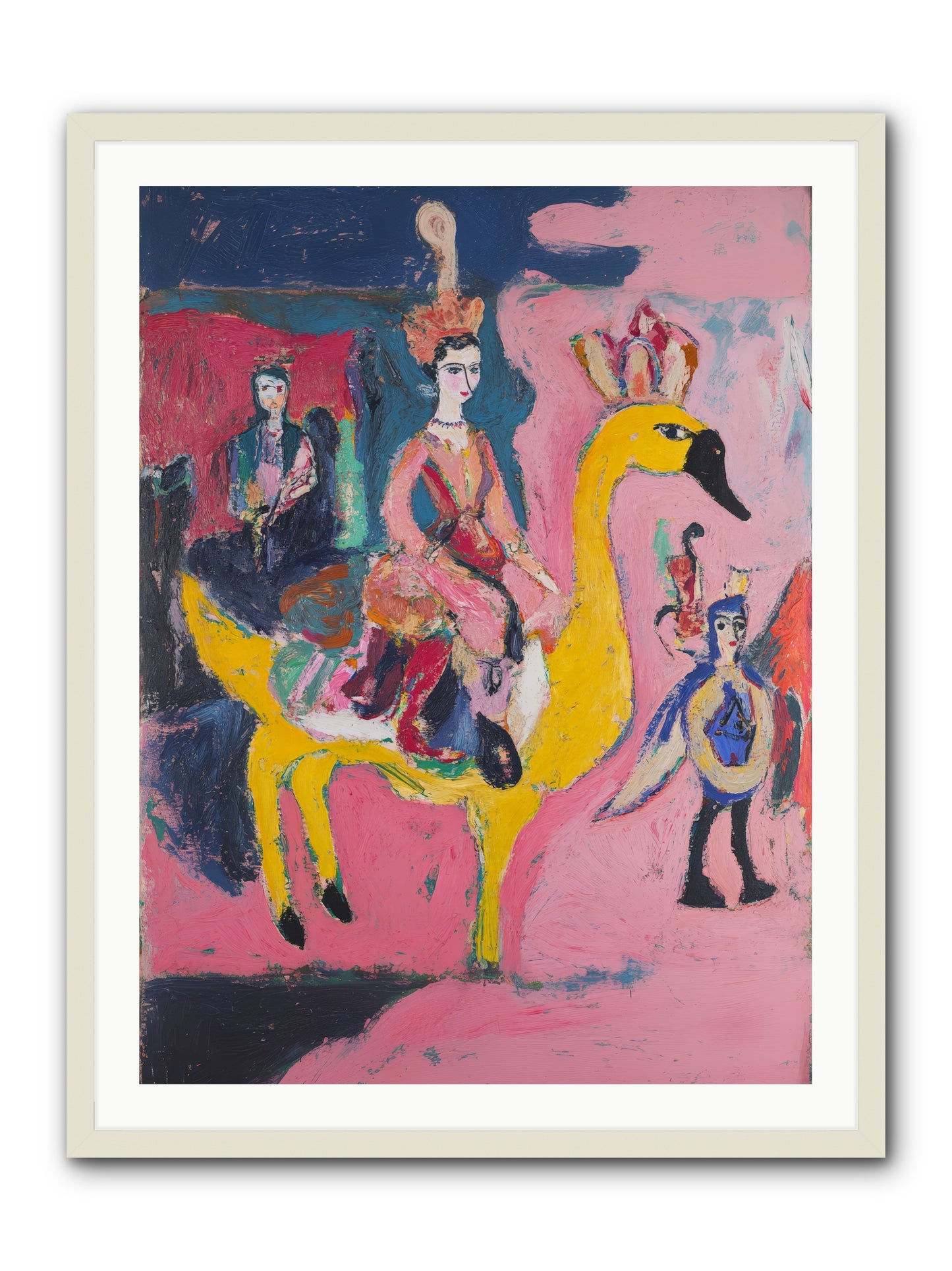 The Golden Chariot -- Framed Print - White 30x40