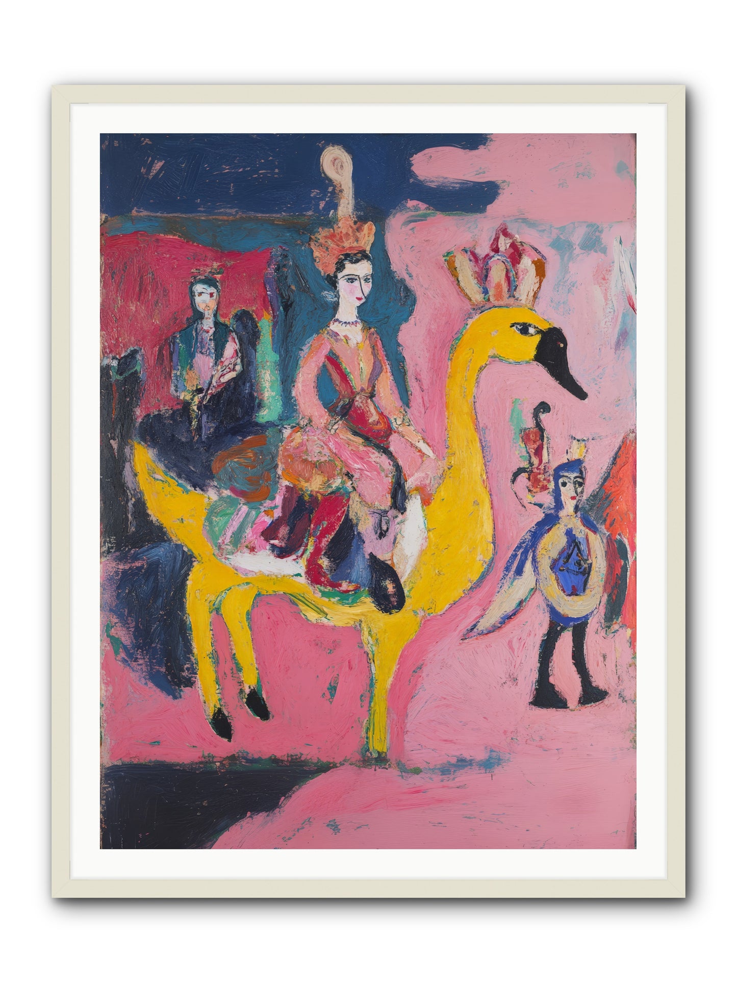 The Golden Chariot -- Framed Print - White 36x48