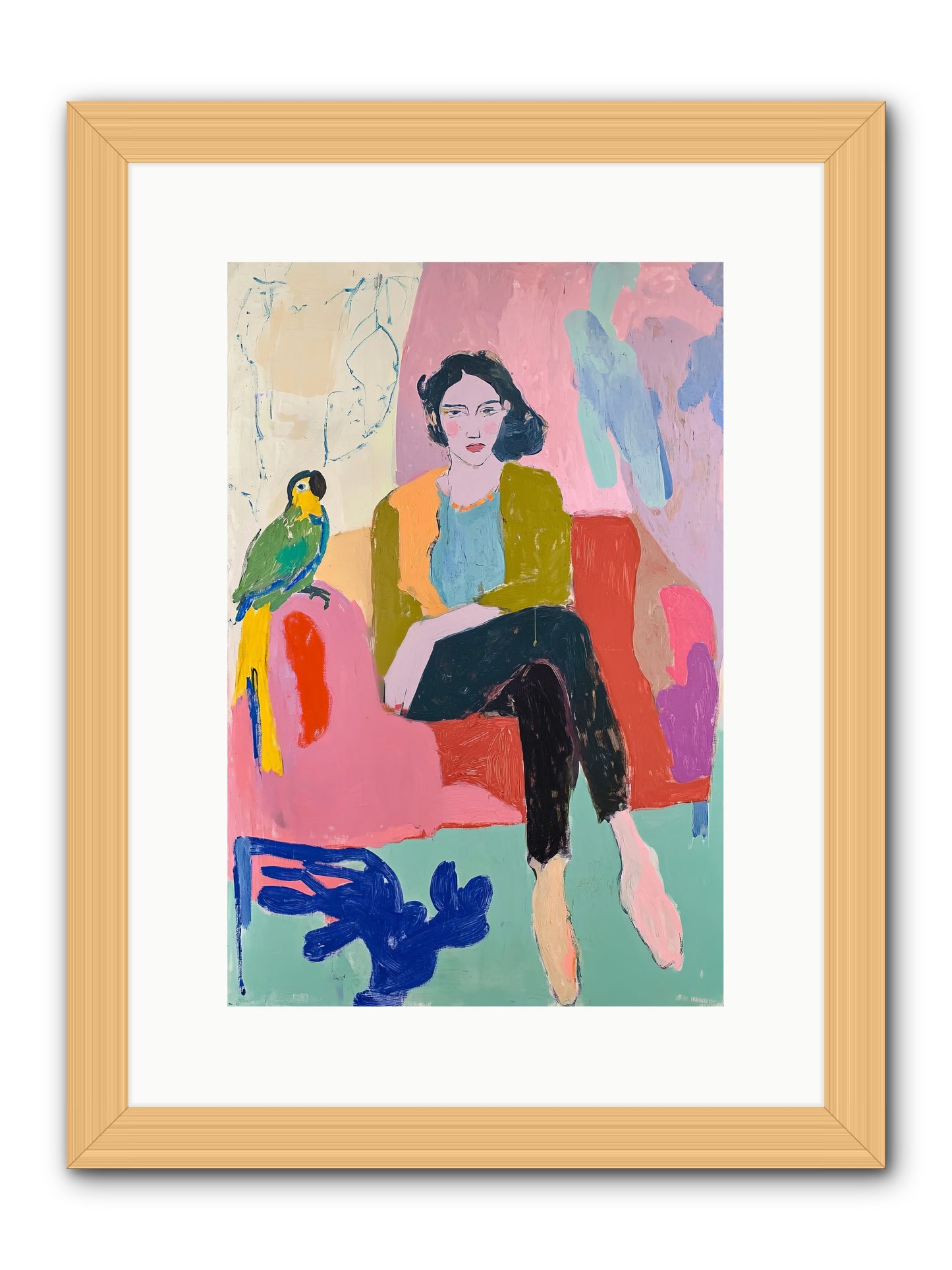 The Green Prince -- Framed Print - Natural 10x15