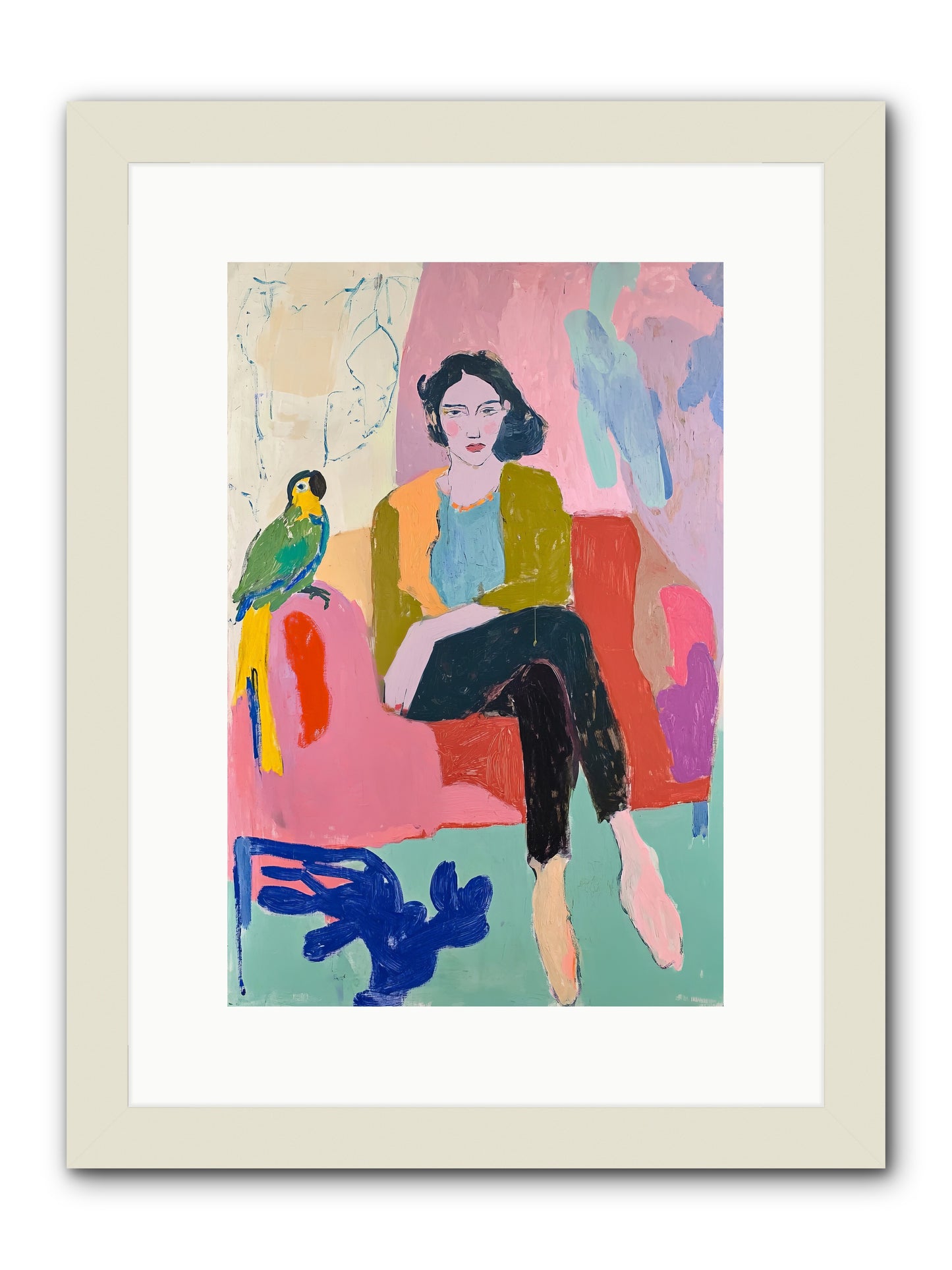 The Green Prince -- Framed Print - White 10x15