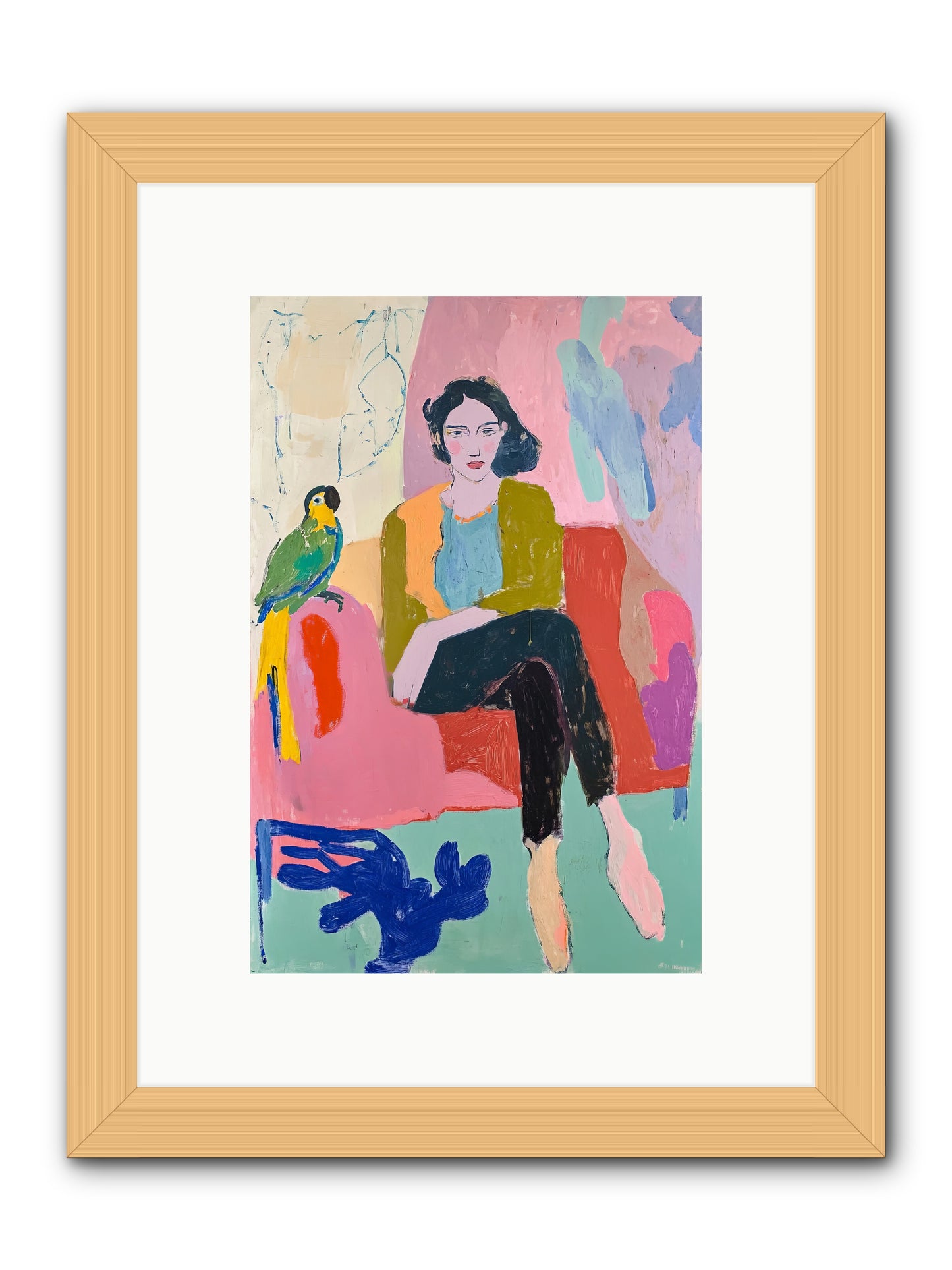 The Green Prince -- Framed Print - Natural 8x12