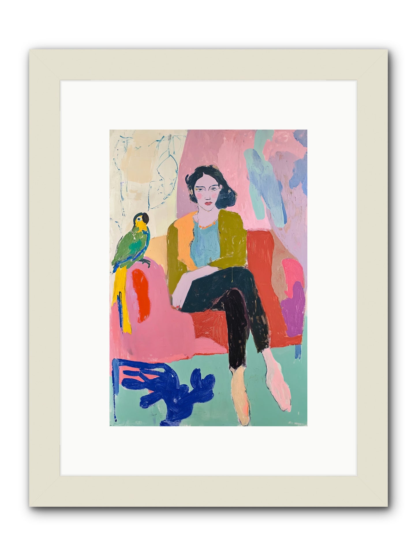The Green Prince -- Framed Print - White 8x12