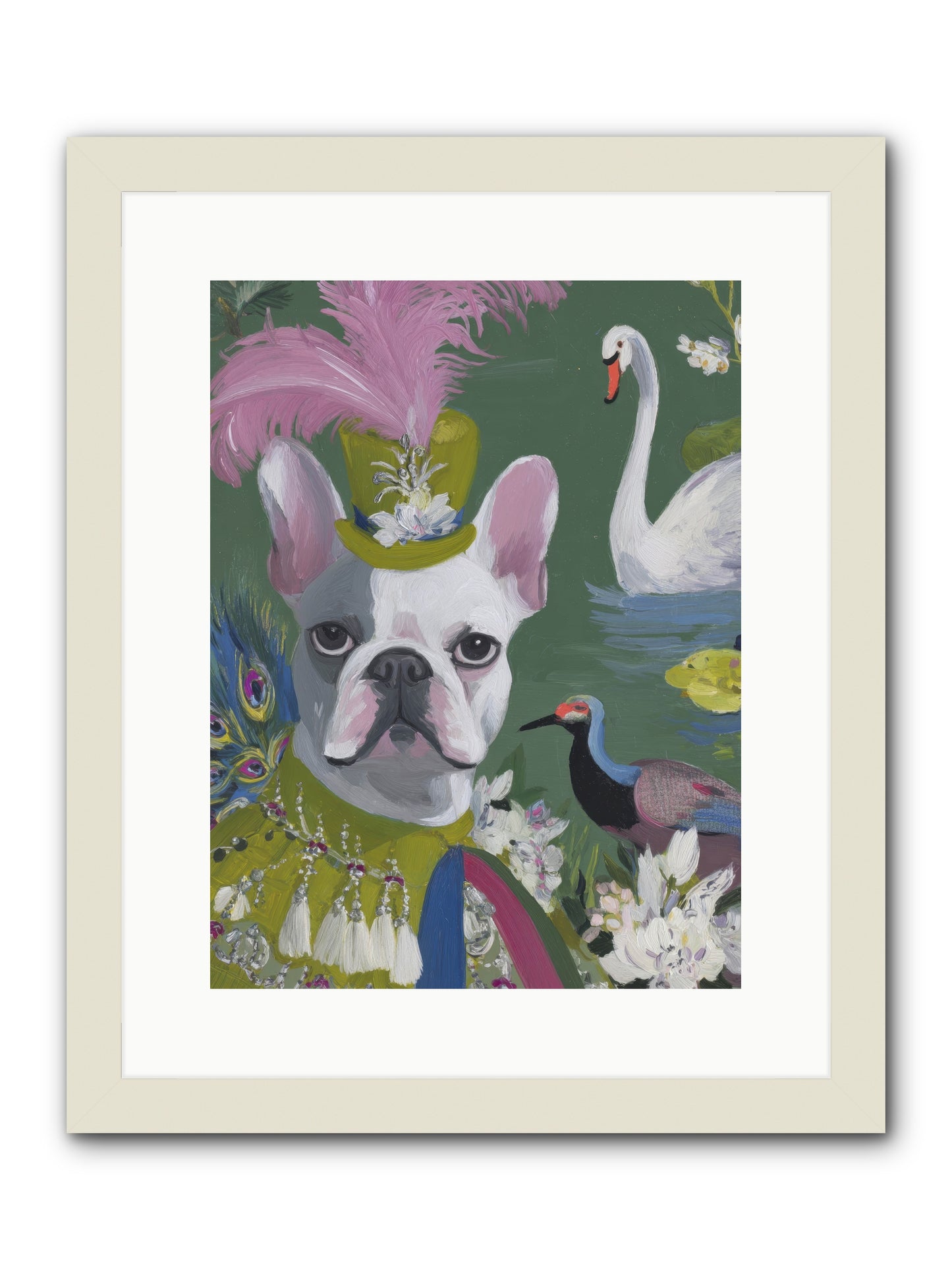 The Guardian of Giggles -- Framed Print - White 12x16