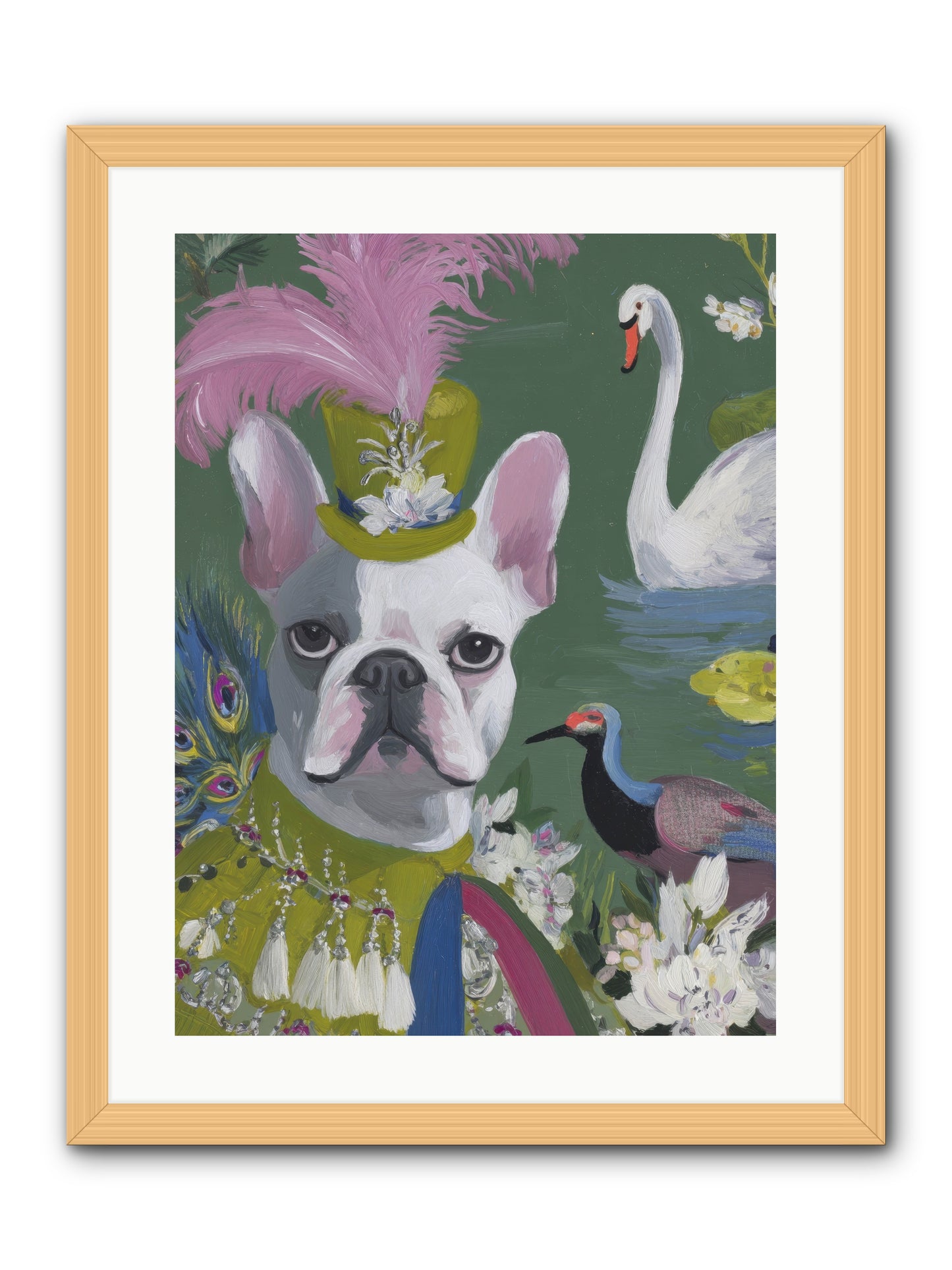 The Guardian of Giggles -- Framed Print - Natural 18x24