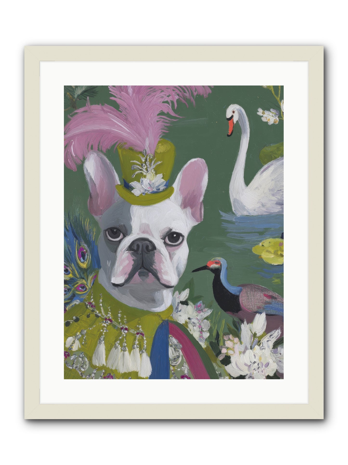 The Guardian of Giggles -- Framed Print - White 18x24