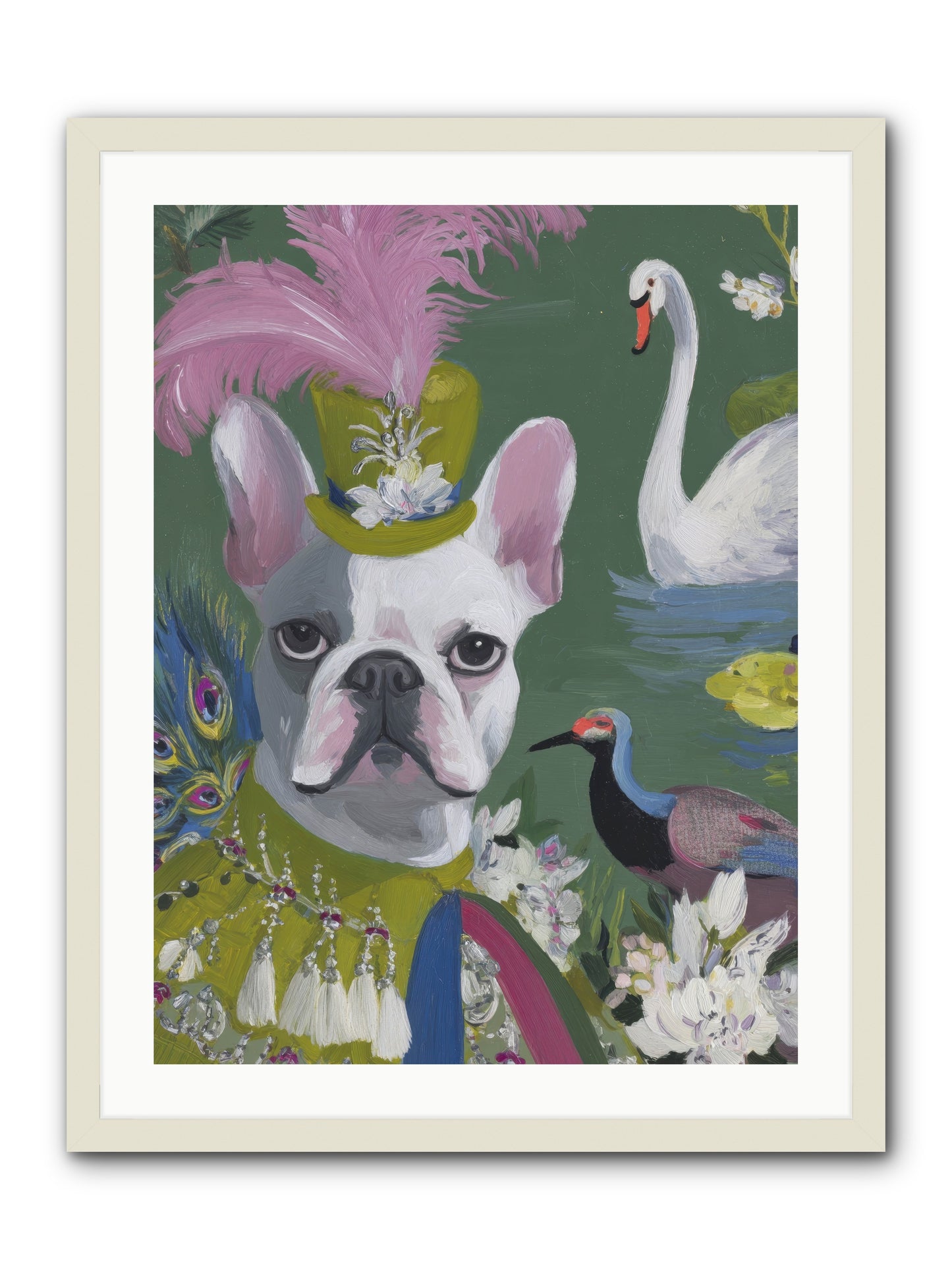 The Guardian of Giggles -- Framed Print - White 24x32