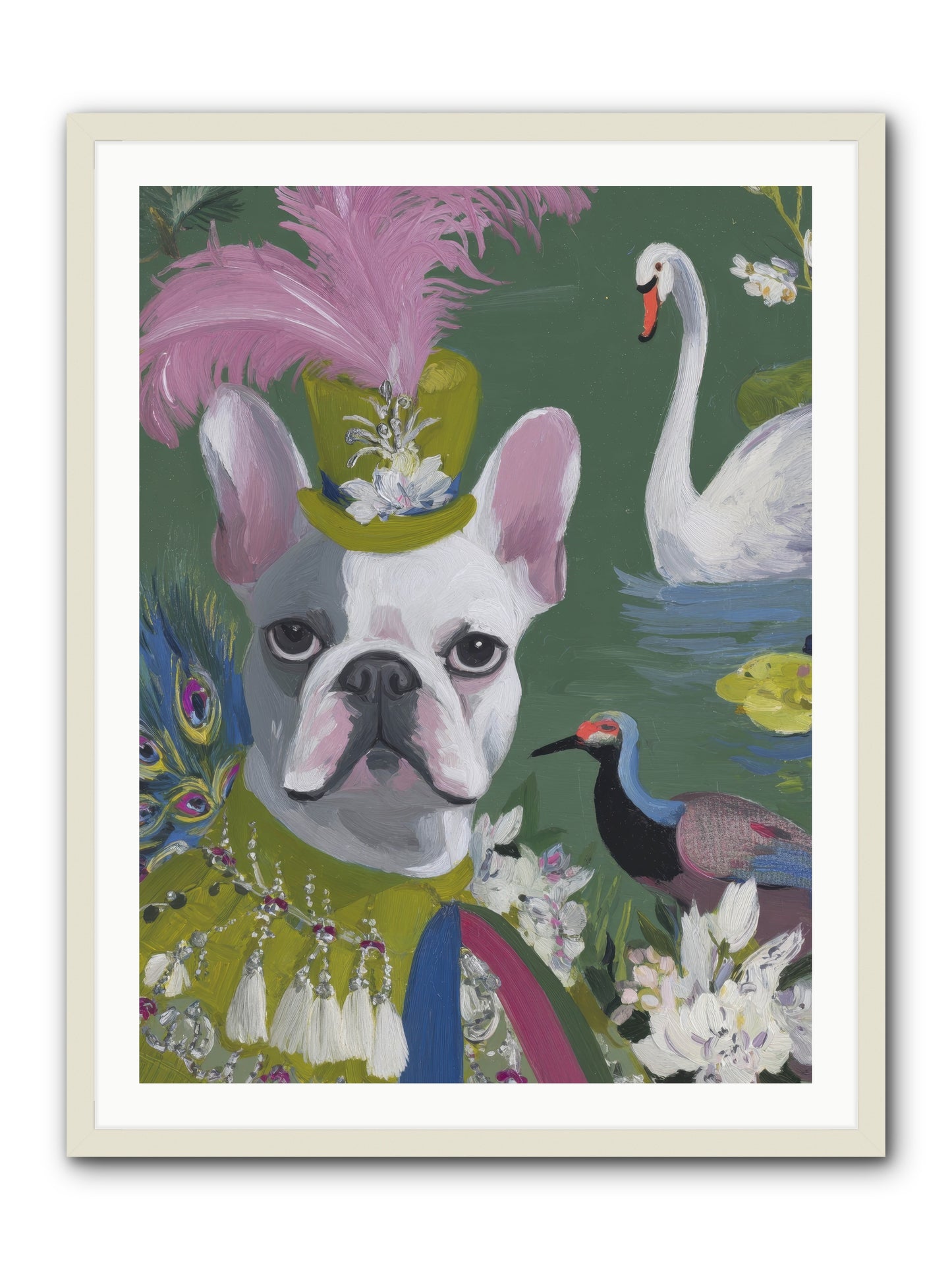 The Guardian of Giggles -- Framed Print - White 30x40