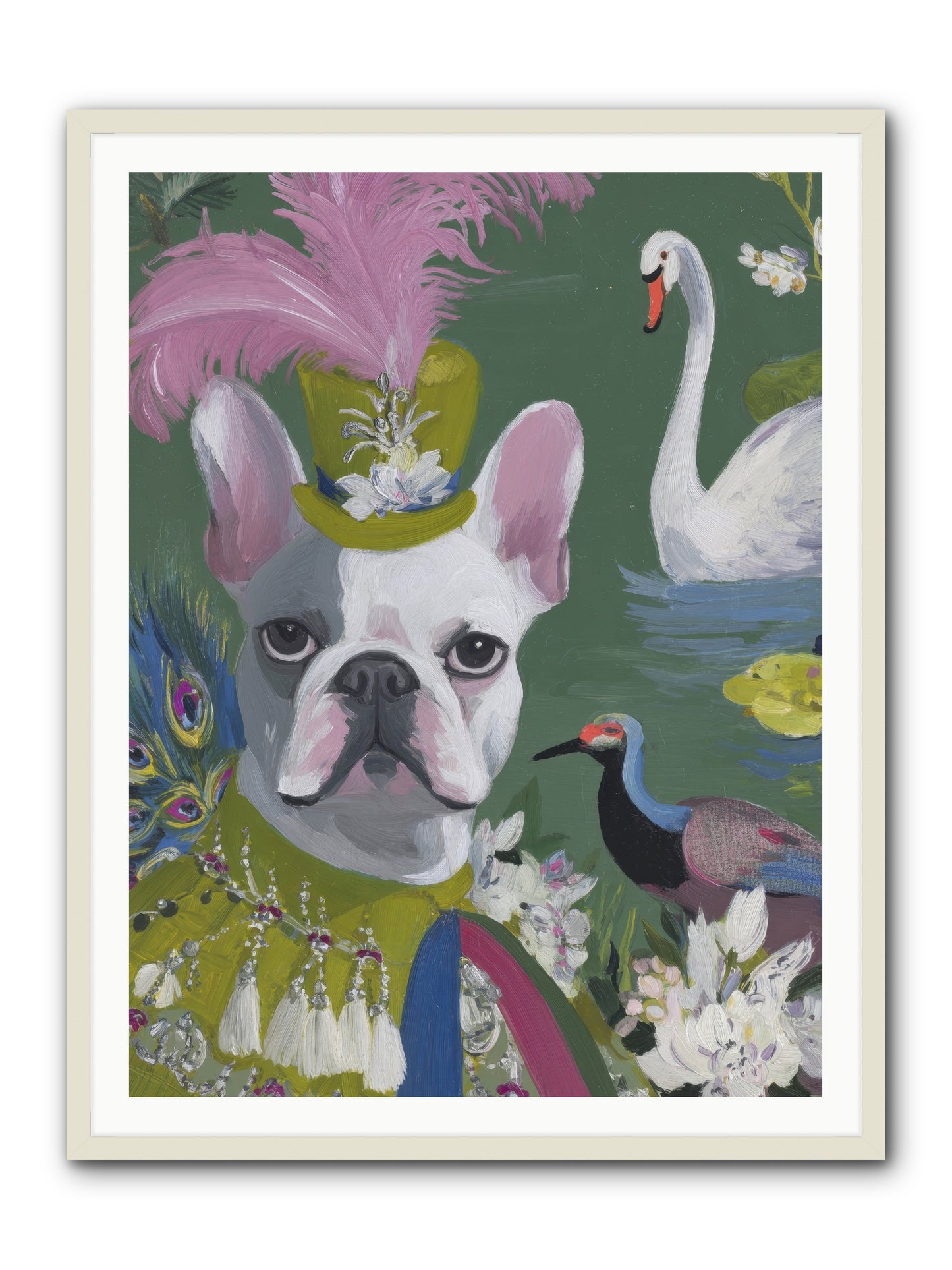 The Guardian of Giggles -- Framed Print - White 36x48