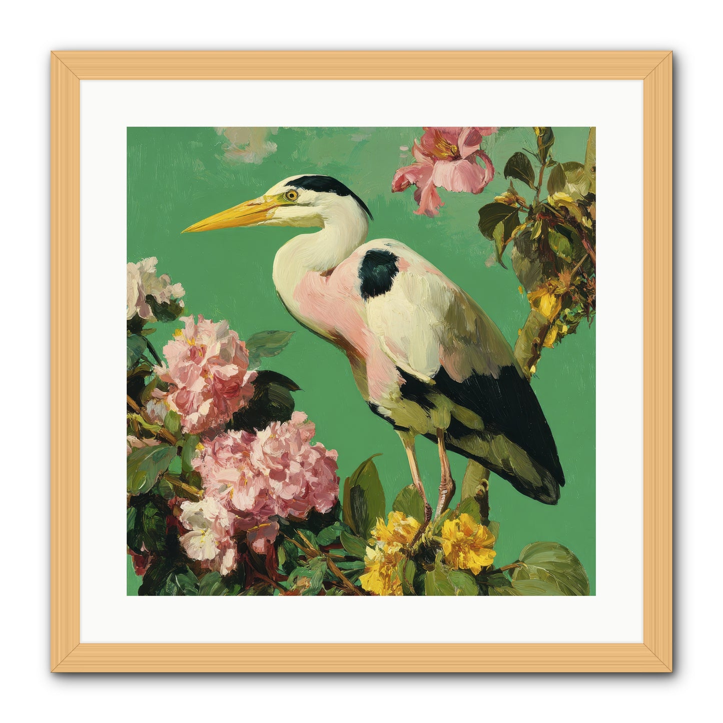 The Guest Who Never Left -- Framed Print - Natural 20x20