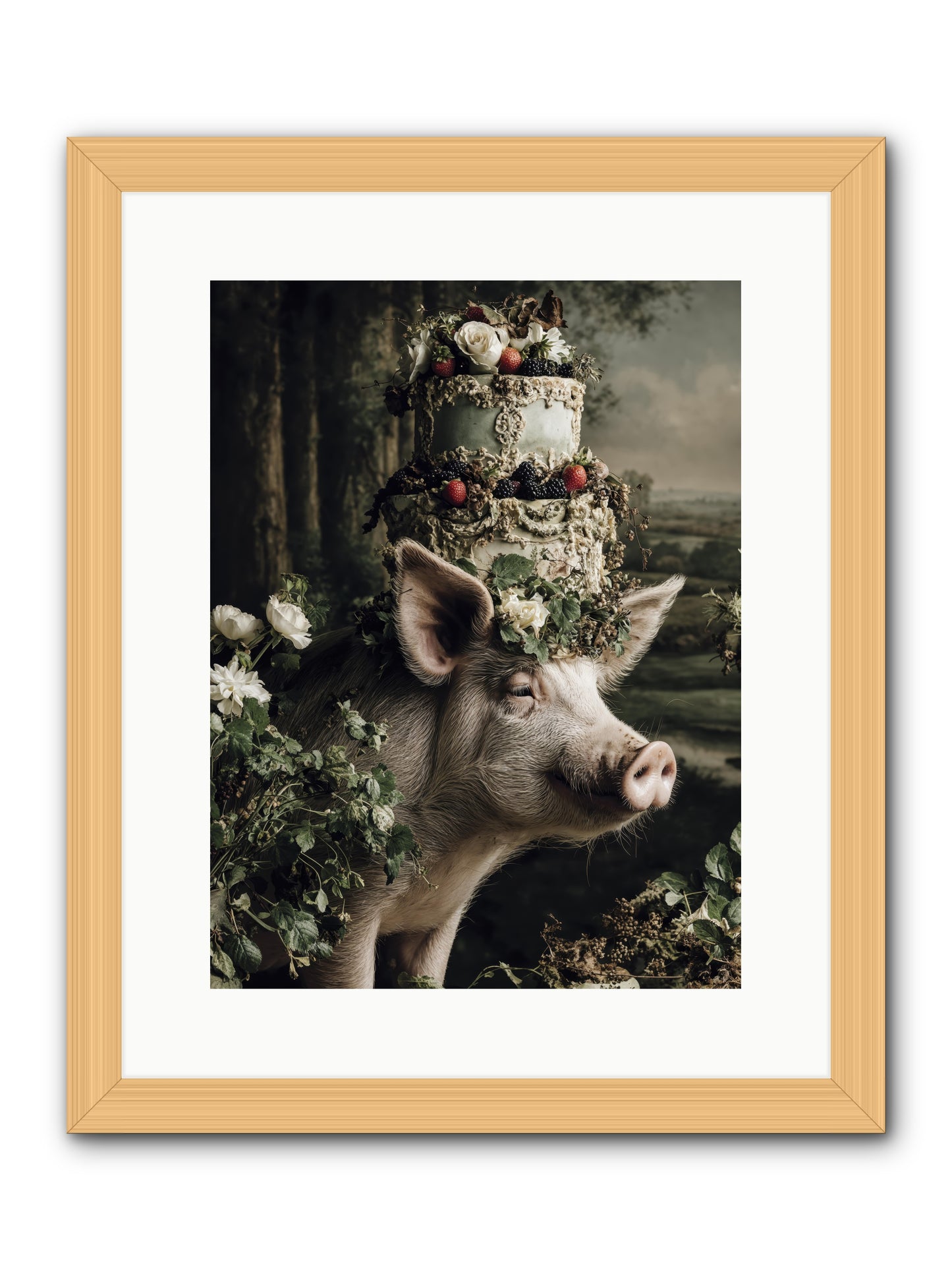 The Happy Proclamation -- Framed Print - Natural 12x16