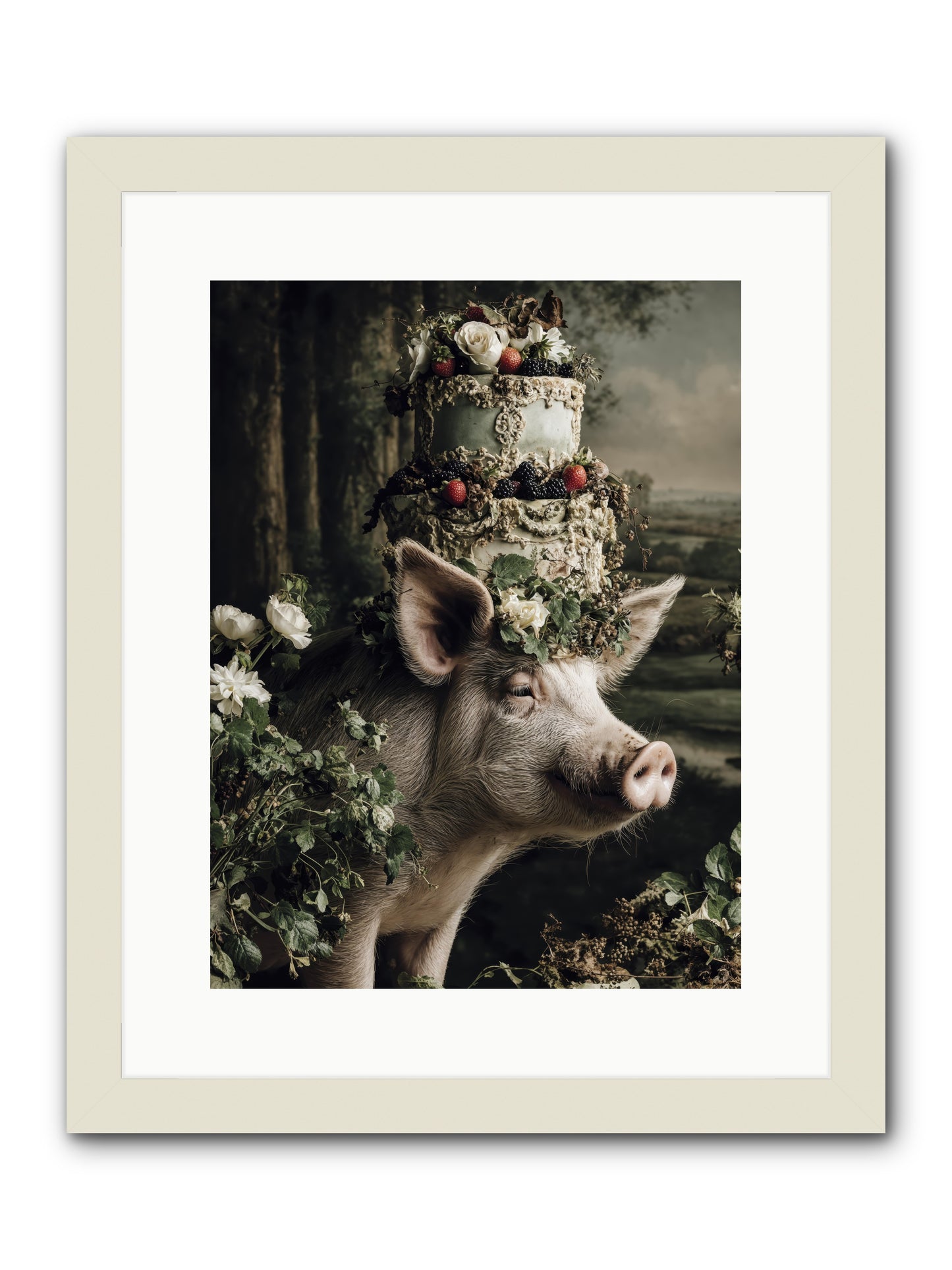 The Happy Proclamation -- Framed Print - White 12x16